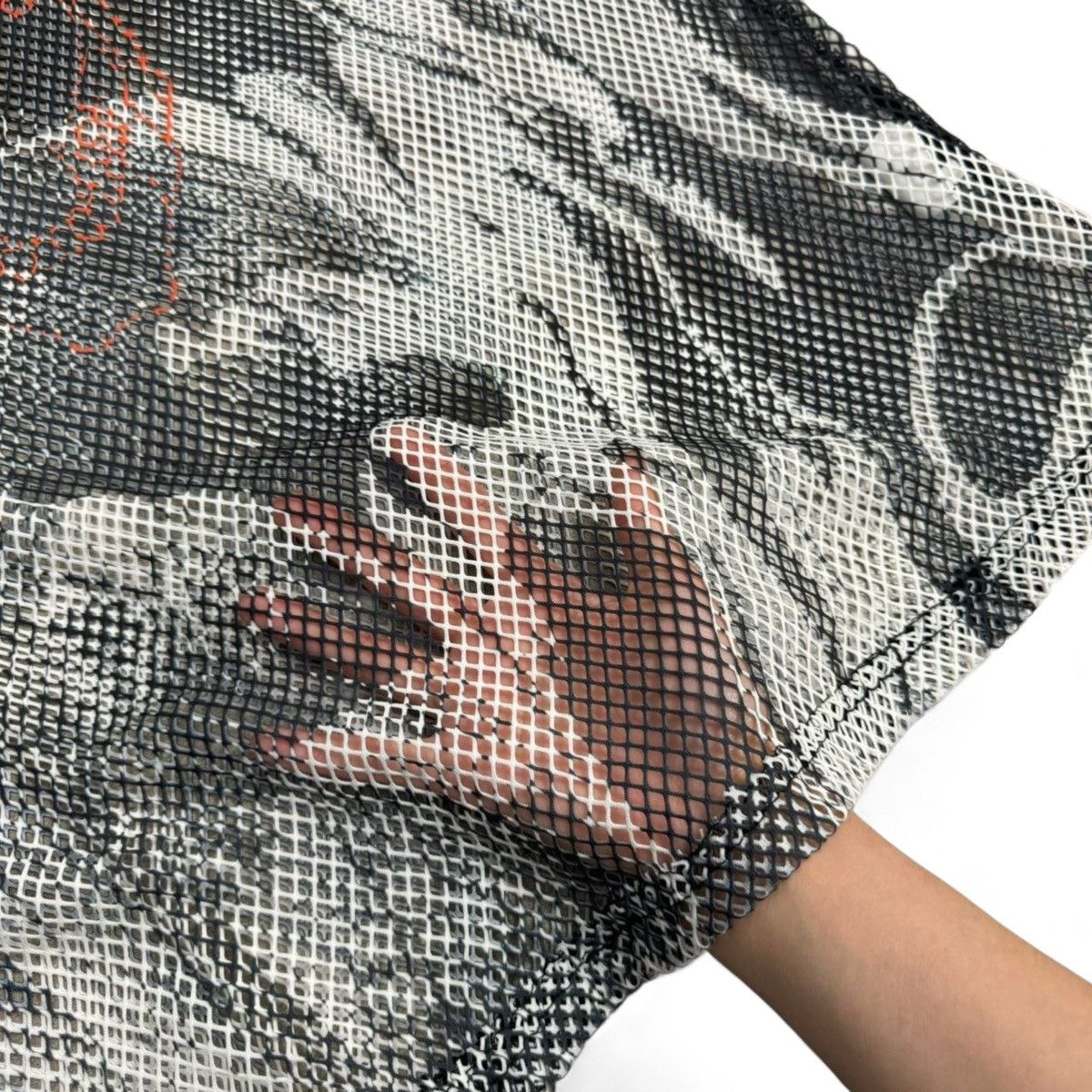 Other Punk Rave Unisex Mesh Graphic Black & White T-Shirt Size M / US 6-8 / IT 42-44 - 10 Thumbnail