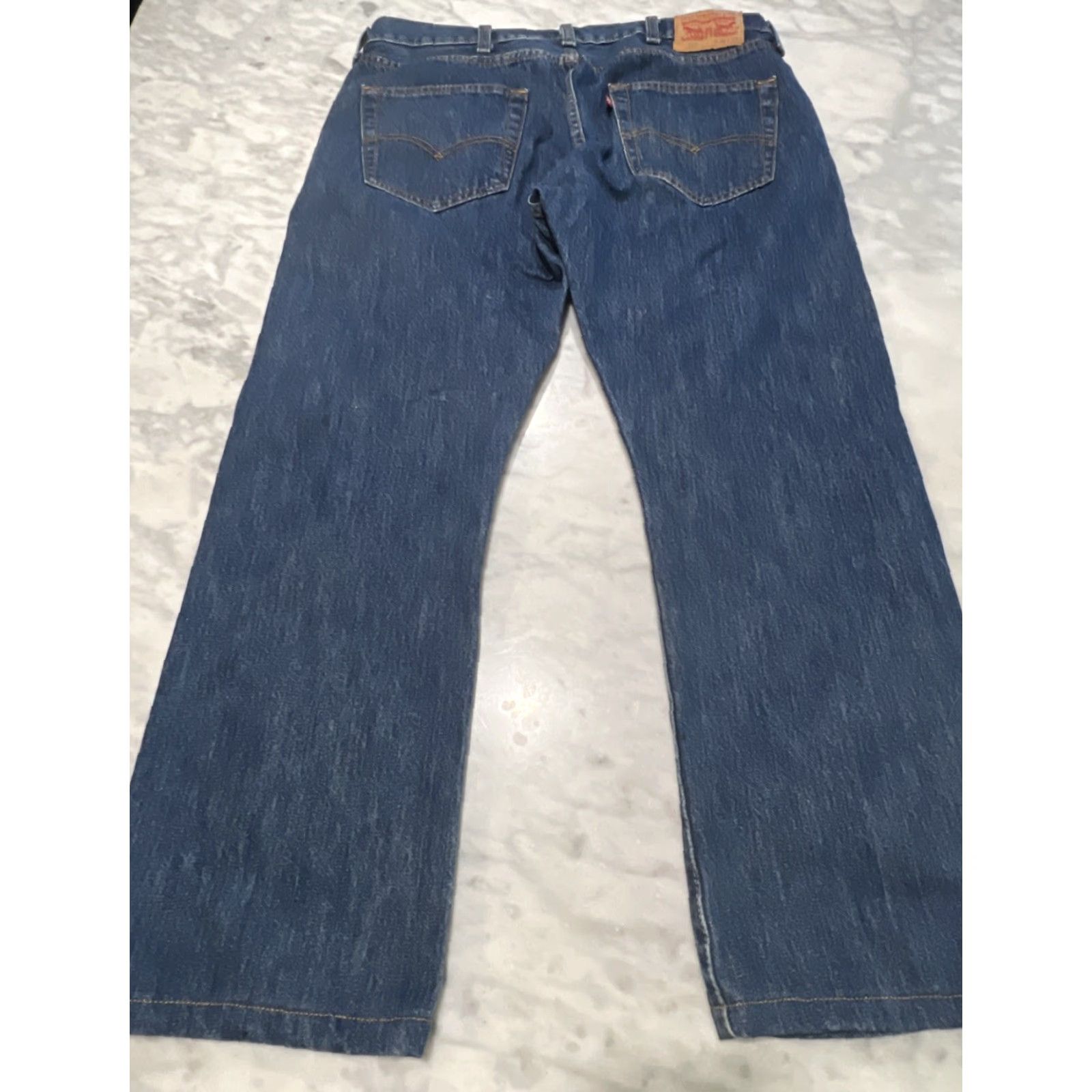 Levi's LEVI'S VINTAGE 501 Jeans Mens Regular 36x27 Blue Cotton Straight Button Fly 90s Size US 36 / EU 52 - 4 Thumbnail