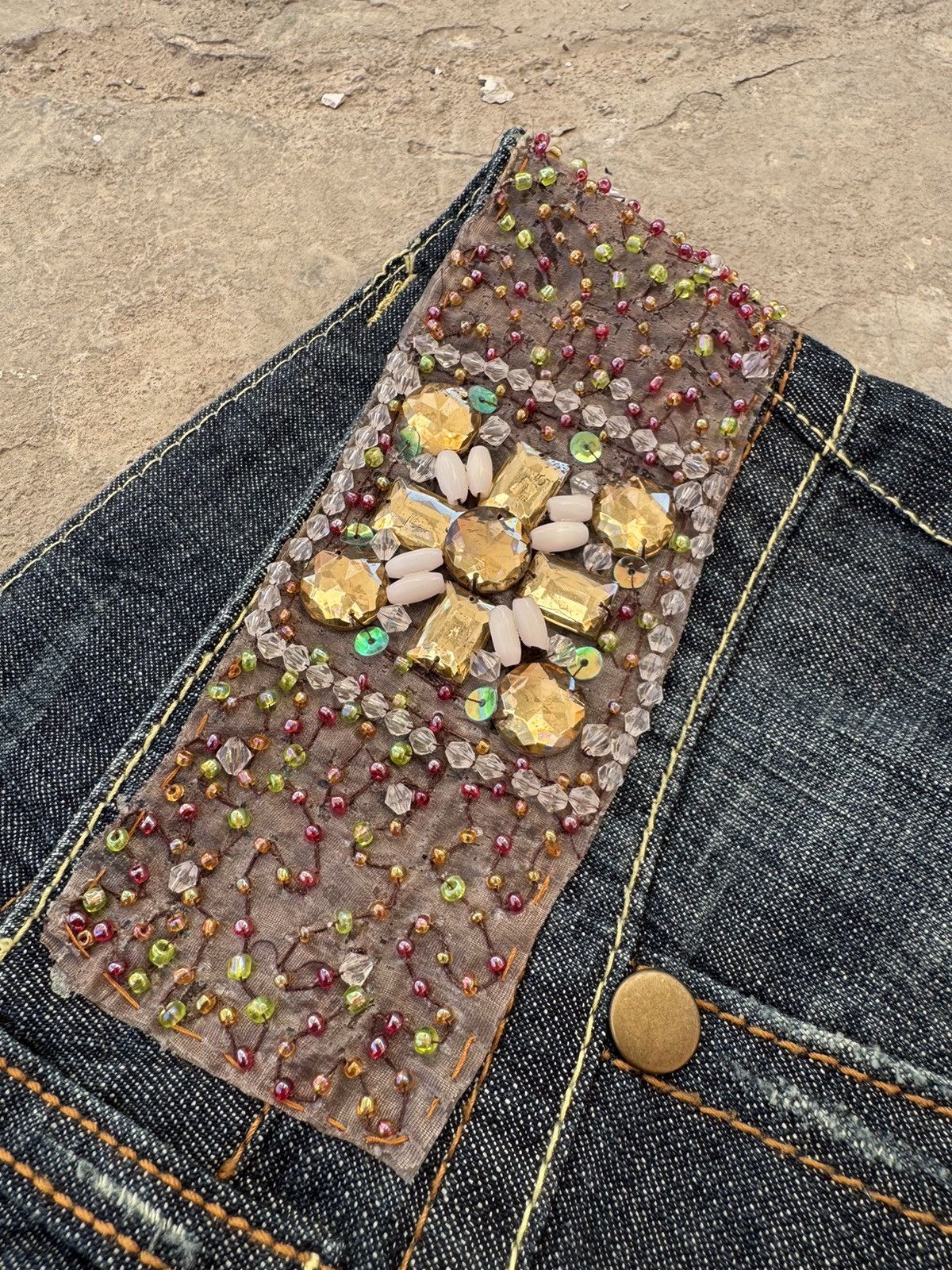 If Six Was Nine × Japanese Brand × Vintage Vintage Y2K Custom Made Low Waist Washed Bootcut Jeans Size 28" / US 6 / IT 42 - 6 Thumbnail