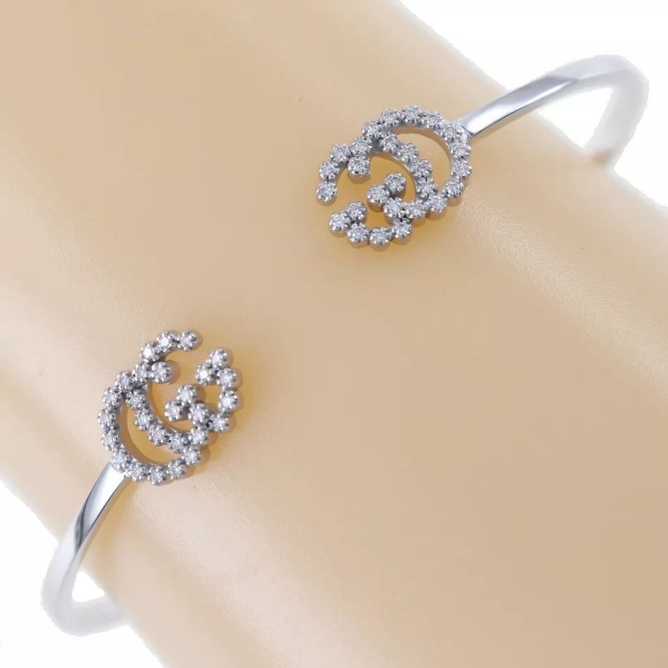 Gucci GUCCI GG running Bangle K18 white gold/diamond Size ONE SIZE - 2 Thumbnail