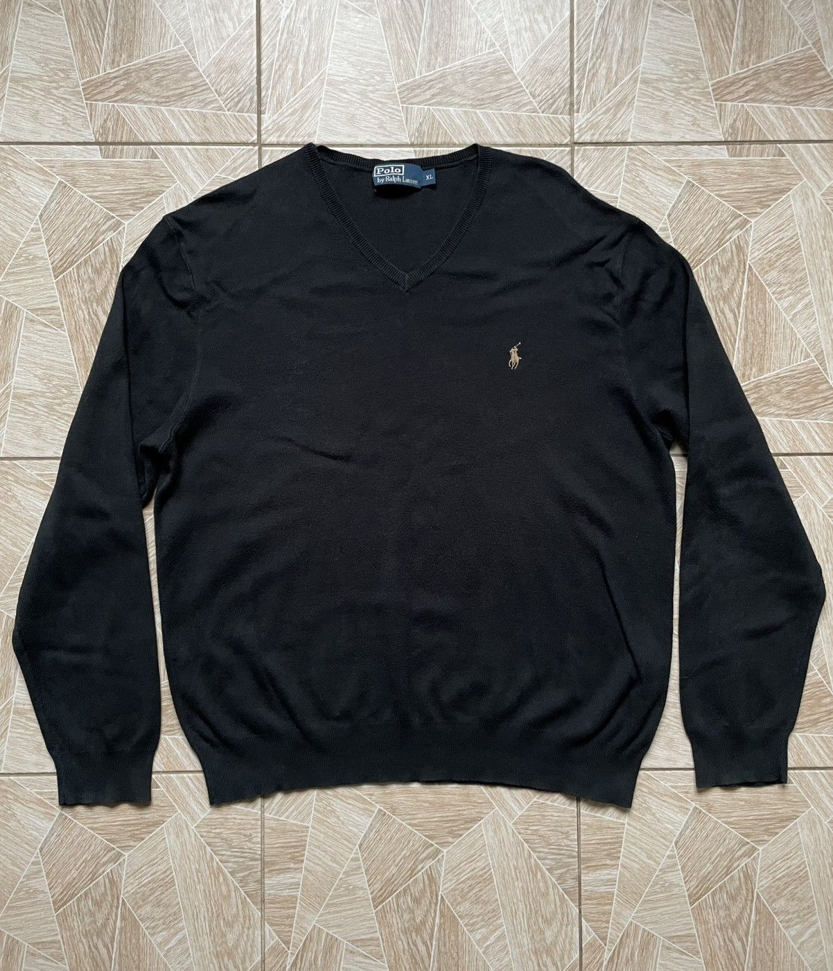 Polo Ralph Lauren × Vintage Vintage 90s Rider Logo Polo Ralph Lauren Light Sweater XL Size US XL / EU 56 / 4 - 1 Thumbnail