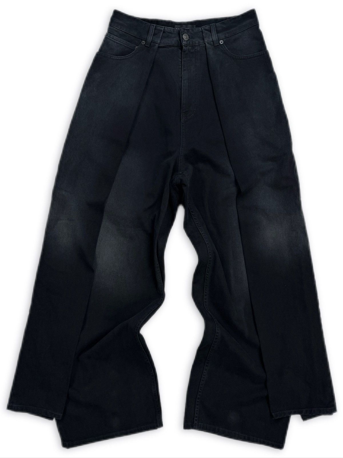 Balenciaga AW23 Balenciaga Double Layered Navy Blue Wide Cut Denim Size US 30 / EU 46 - 1 Thumbnail