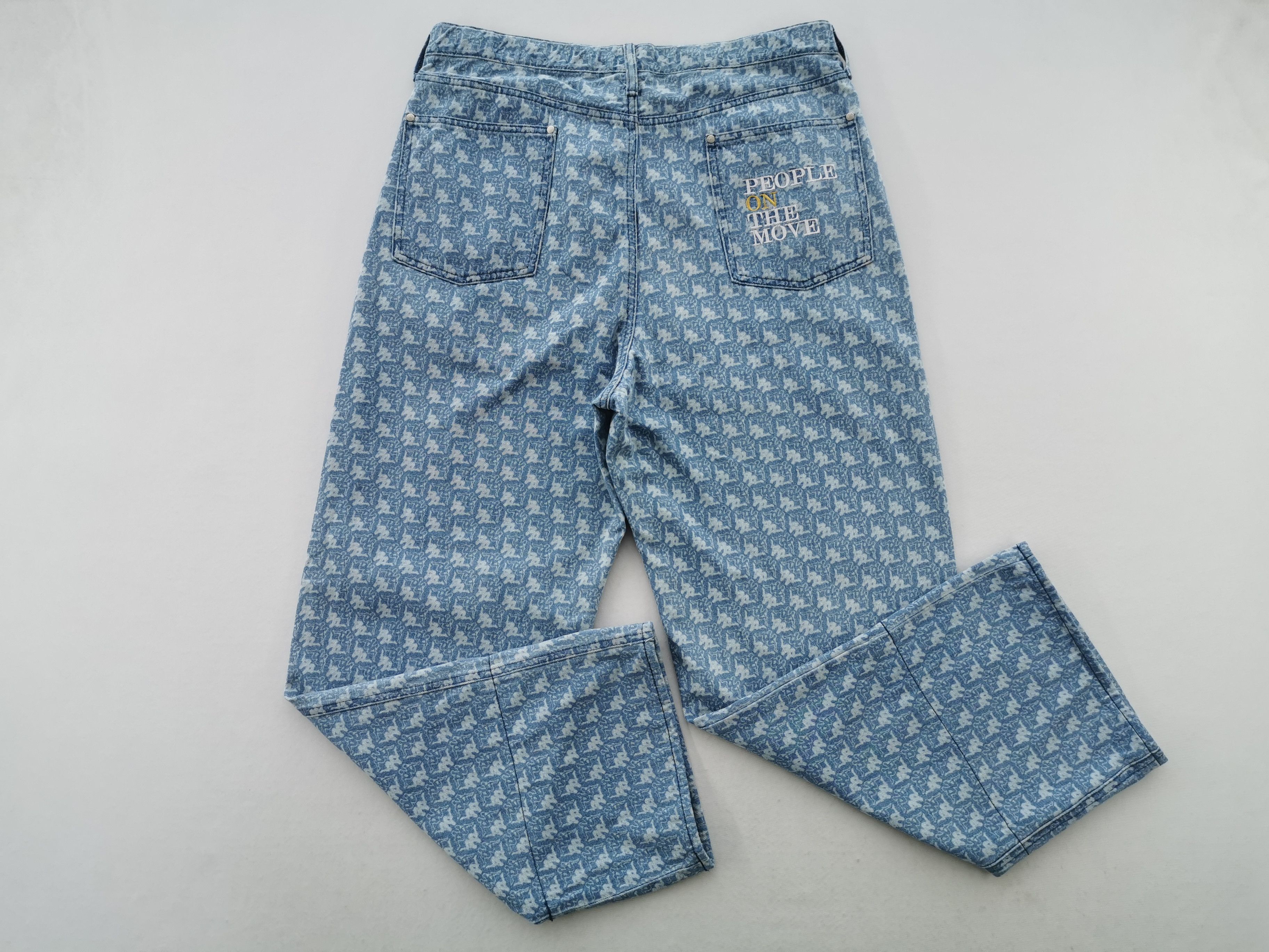 Vintage 90's Kappa Overprint Denim Jeans Size XL Waist 38