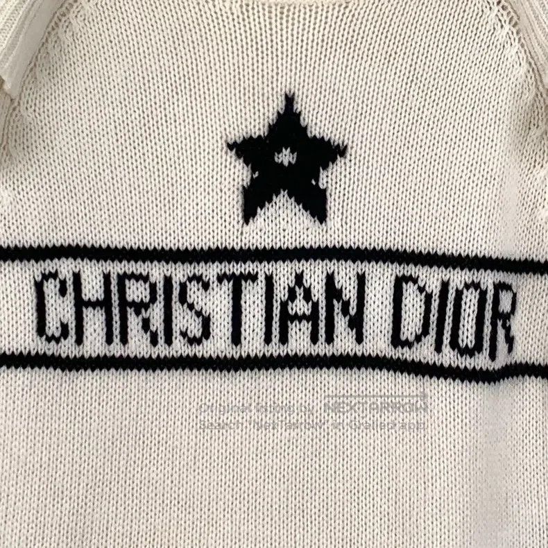 Dior Dior Beige five-pointed star letter inlaid cashmere round- Size XS / US 0-2 / IT 36-38 - 4 Thumbnail