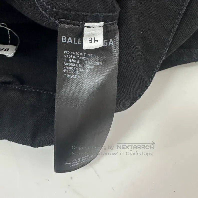 Balenciaga Balenciaga Black crew neck denim jacket Size XS / US 0-2 / IT 36-38 - 3 Thumbnail