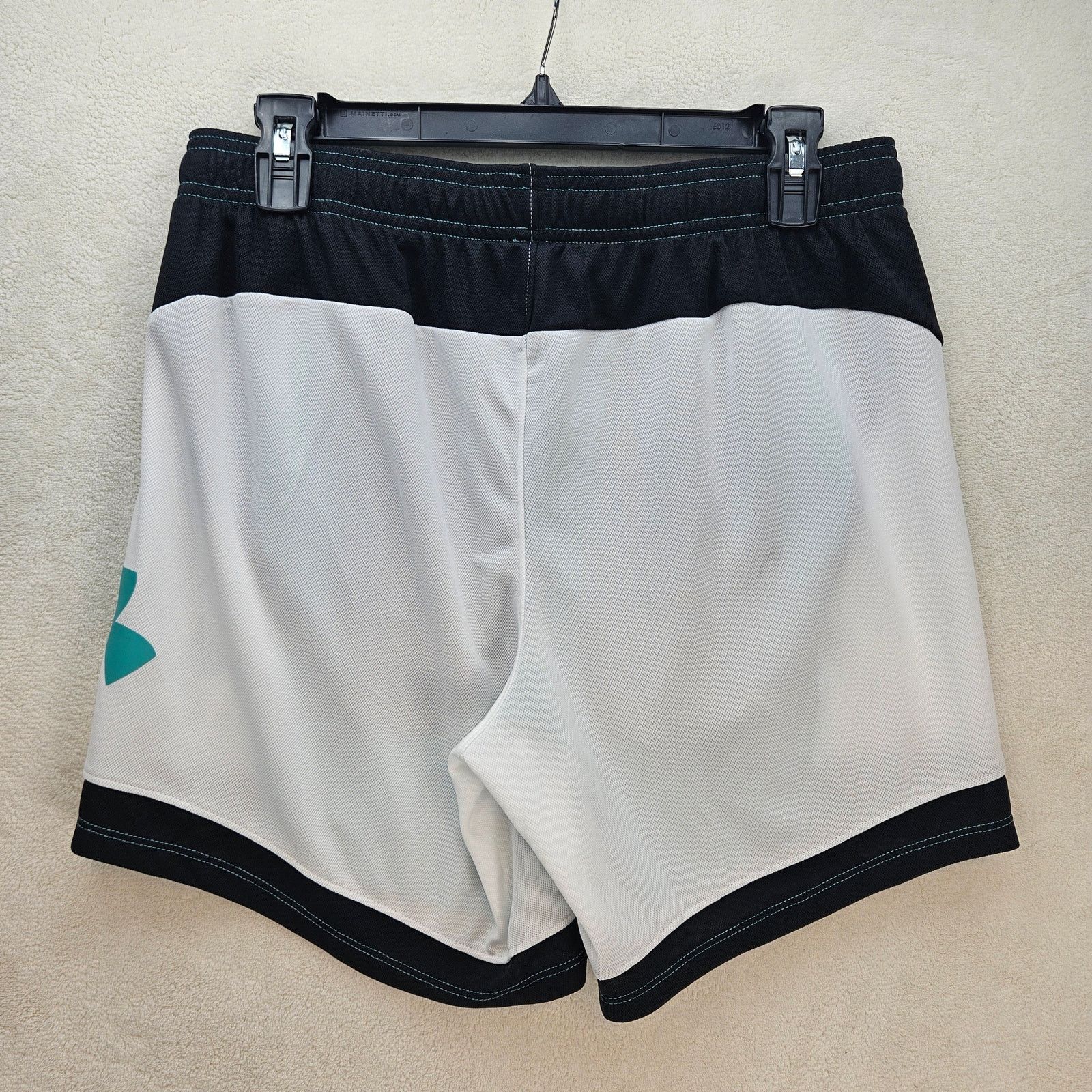 Under Armour UNDER ARMOUR WOMEN'S SMALL ACTIVE SHORTS BLUE BLACK WHITE Size 39" - 7 Thumbnail