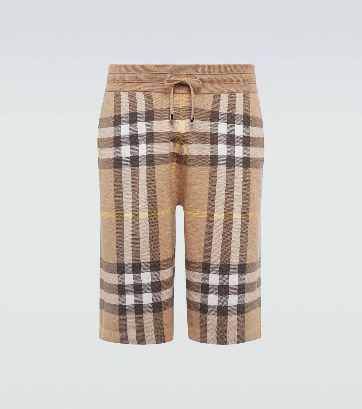 Burberry o1w1db10824 Check Track Shorts in Beige Size US 30 / EU 46 - 1 Thumbnail