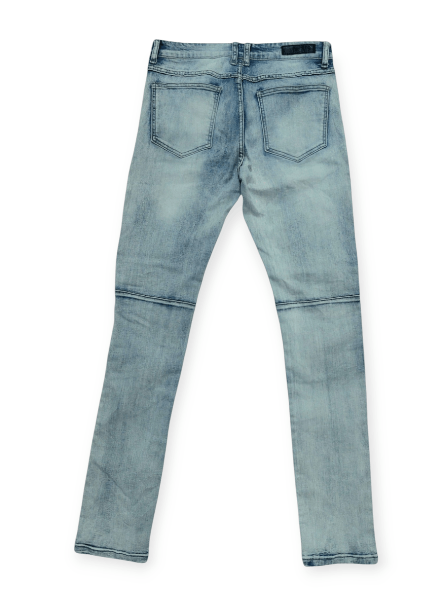 If Six Was Nine × Vintage DOPE🔥 Black Biker Denim Skinny Fit Size US 32 / EU 48 - 2 Thumbnail