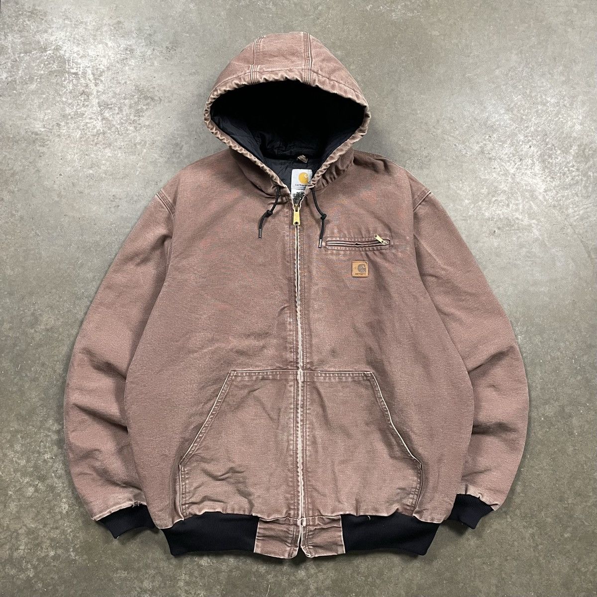 Carhartt × Vintage Vintage Faded Mocha Brown Carhartt Hooded Jacket J227 CHT Size US XL / EU 56 / 4 - 1 Thumbnail