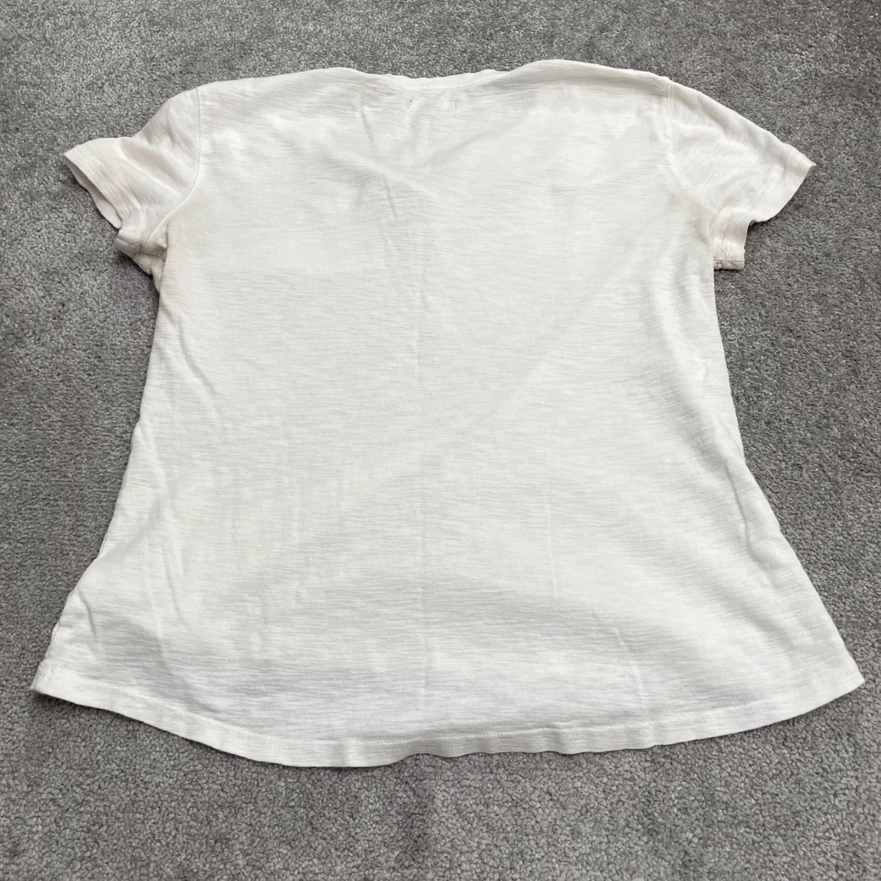 Chaps Chaps Henley Shirt Mens XL Solid White Short Sleeve Cotton Casual Pocket Top Size US XL / EU 56 / 4 - 2 Thumbnail