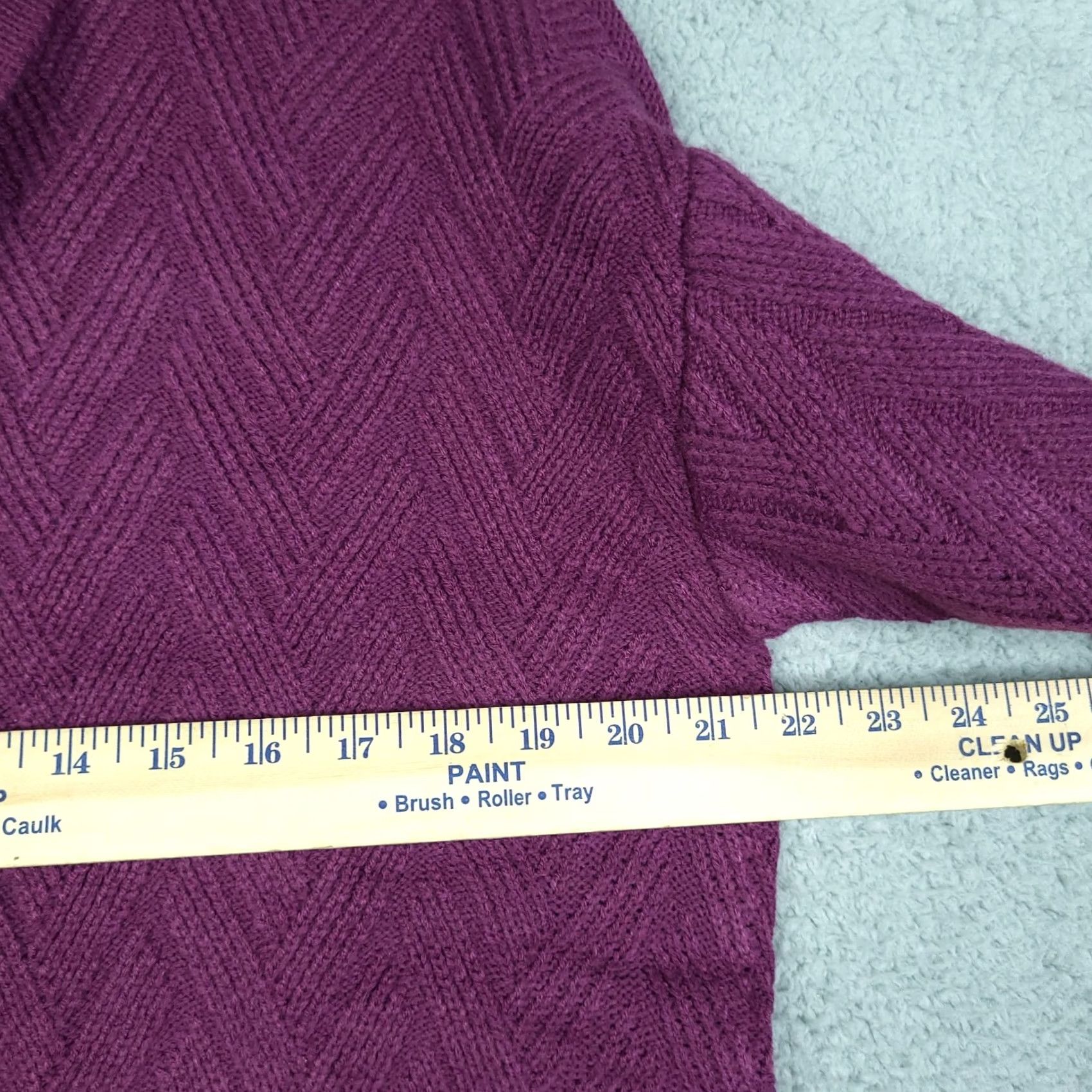 Vintage LANE BRYANT Women's pullover sweater Sz 14/16 cowl neck knit acrylic purple solid all seasons autumn winter Size XL / US 12-14 / IT 48-50 - 6 Thumbnail