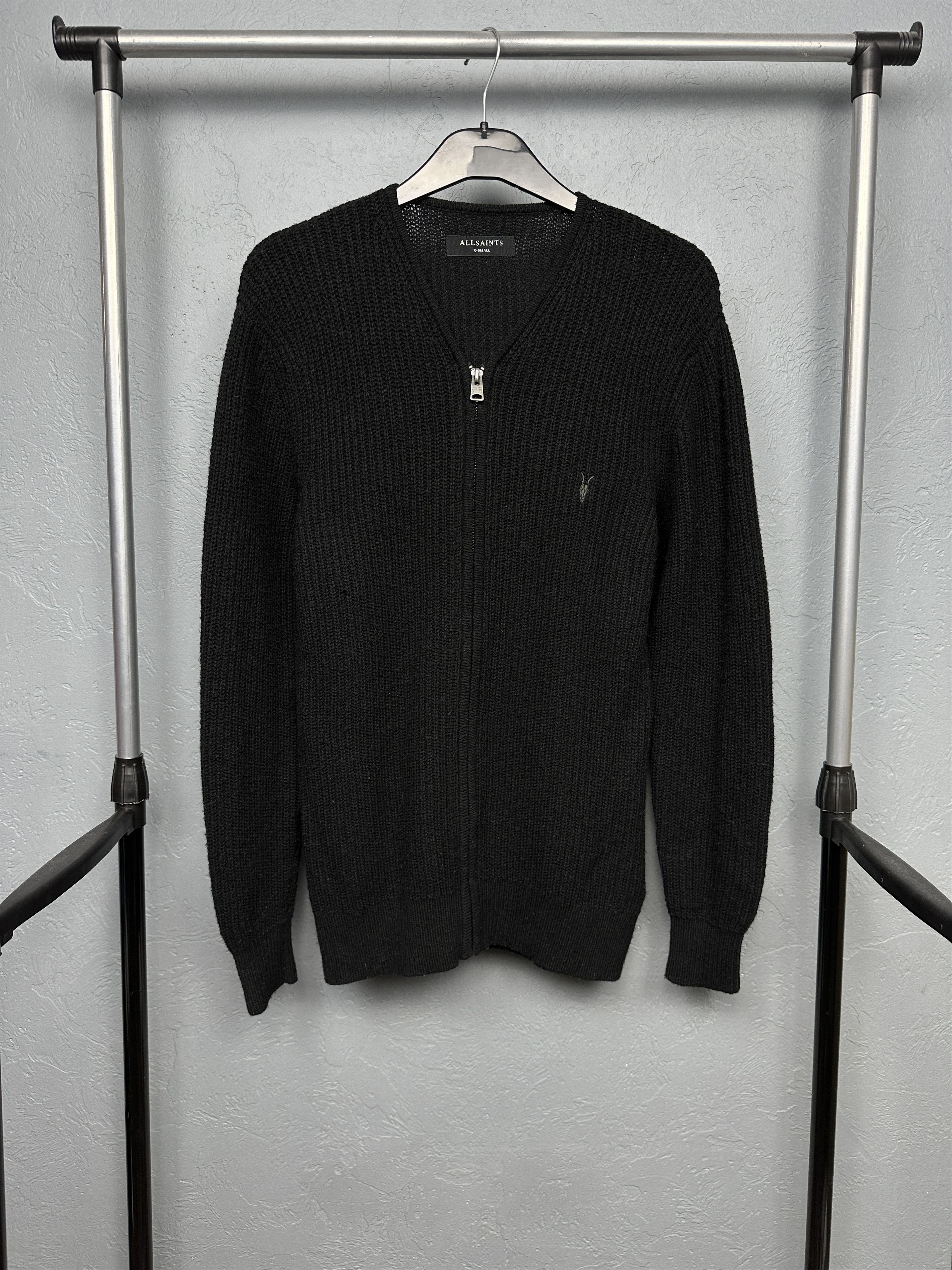 Allsaints Allsaints Mens Lymore Wool Knit Full Zip Sweater Size US XS / EU 42 / 0 - 1 Thumbnail