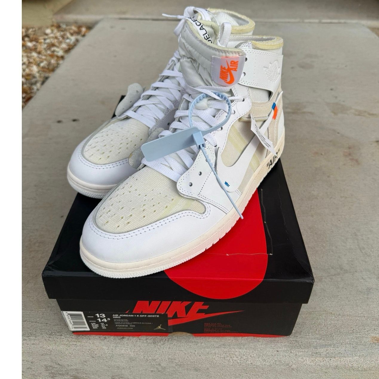 Nike Nike Air Jordan 1 Retro High OG Off-White Euro size 12 Size US 12 / EU 45 - 1 Thumbnail