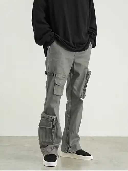 Jean multi function pocket flared utility tactical cargo pants Size US 36 / EU 52 - 1 Thumbnail