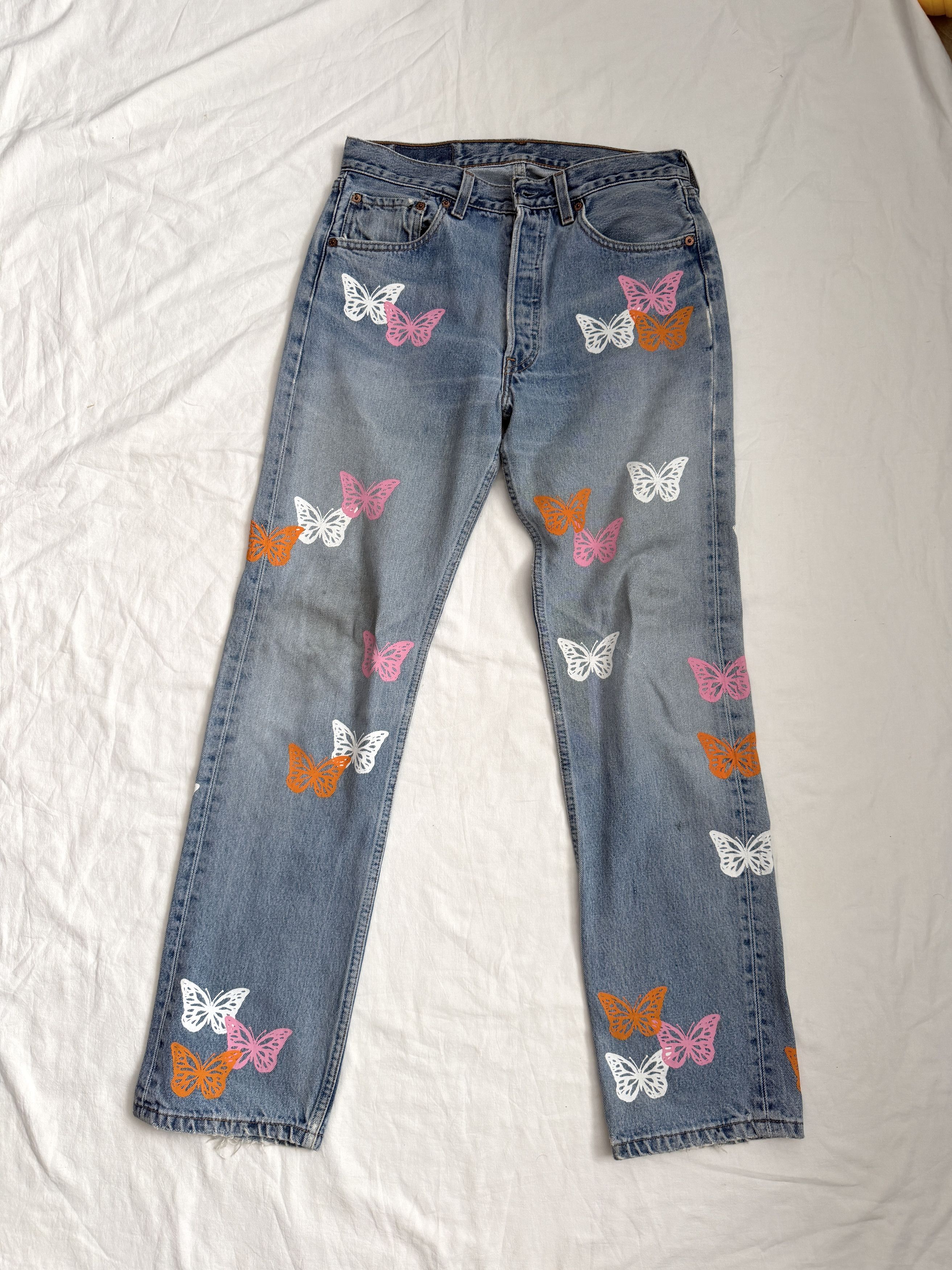 Levi's About dream butterfly jeans Size US 31 - 1 Thumbnail