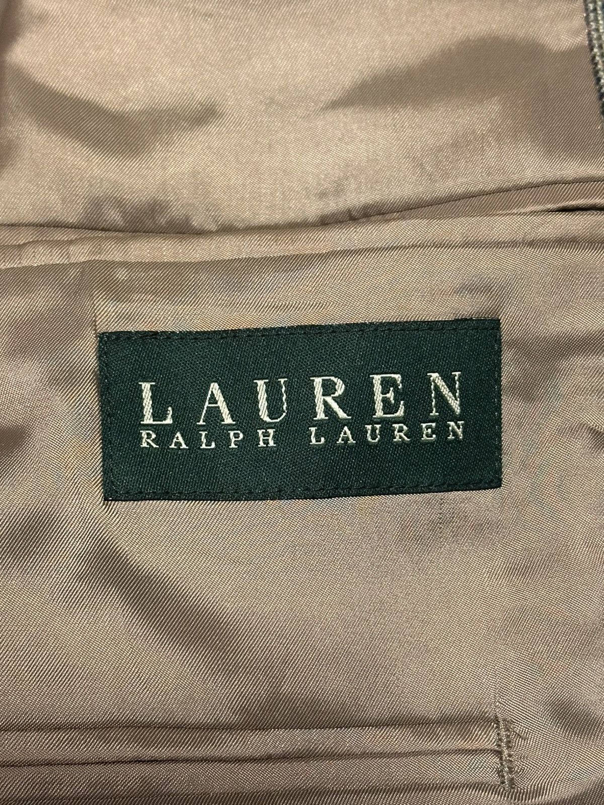 Lauren Ralph Lauren Lauren Ralph Lauren Wool & Silk Houndstooth Brown Blazer Size 42R - 4 Thumbnail