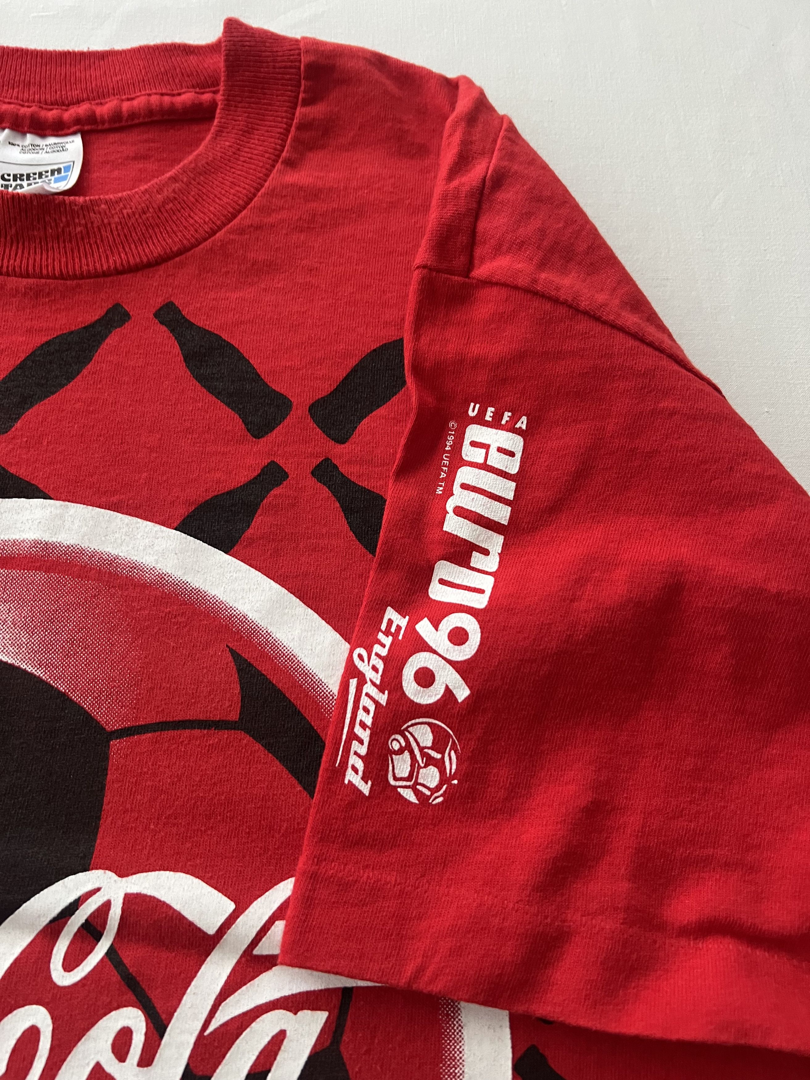 Coca Cola Vintage 1996 Coca Cola UEFA Euro 96 England Promo T-shirt Size US M / EU 48-50 / 2 - 7 Thumbnail