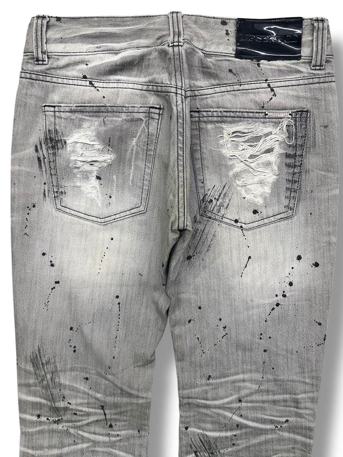 Lip Service Vintage LIP SERVICE Distressed Jeans with Painted & Faded Size US 31 - 4 Thumbnail