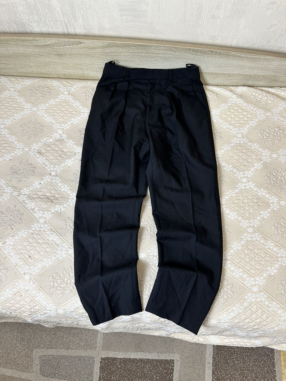 Celine 🔥 Celine Paris Black Mohair Wool Trousers 48 IT Pants Men Size 48R - 1 Thumbnail