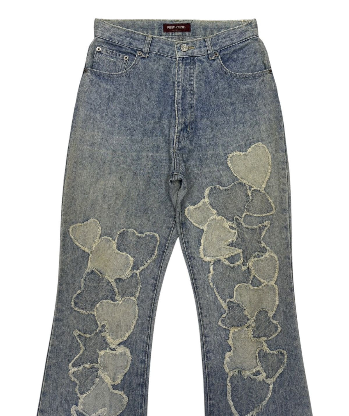 Hysteric Glamour × Undercover Flare Jeans Star Embroidery Patchwork Penthouse Bootcut Size US 27 - 3 Thumbnail
