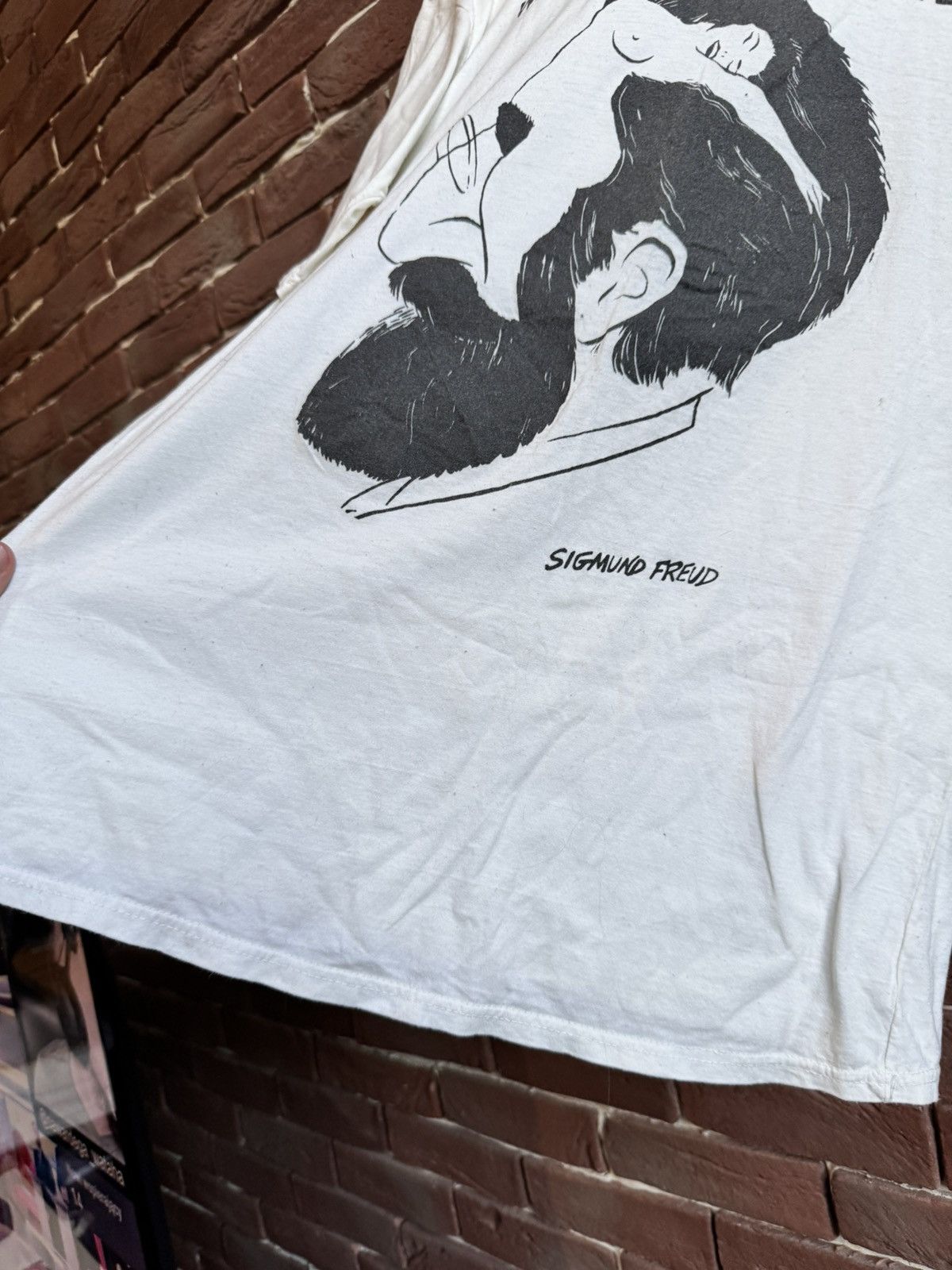Band Tees × Vintage Vintage 90s Simgund Freud Pop Art Tee Rare Hype L White 90s Size US L / EU 52-54 / 3 - 5 Thumbnail