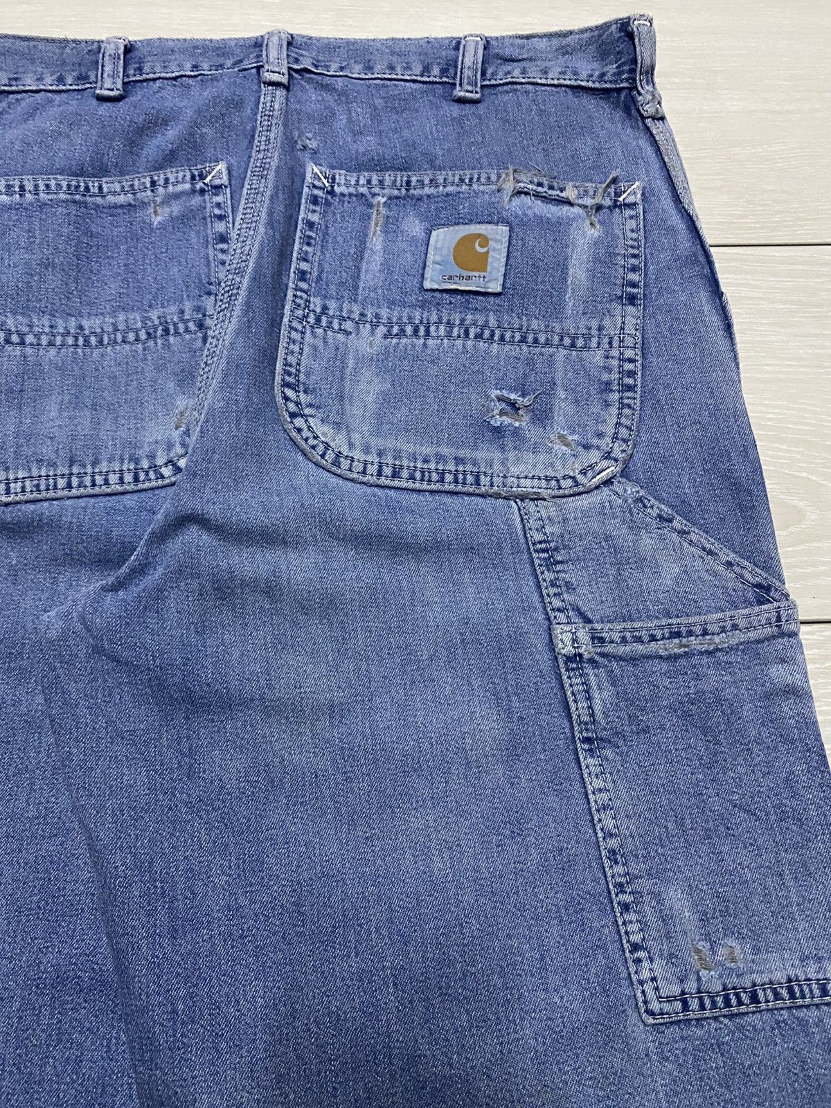 Carhartt Japan Vintage Carhatt Light Blue Carpenter Baggy Jeans Size US 32 / EU 48 - 10 Thumbnail