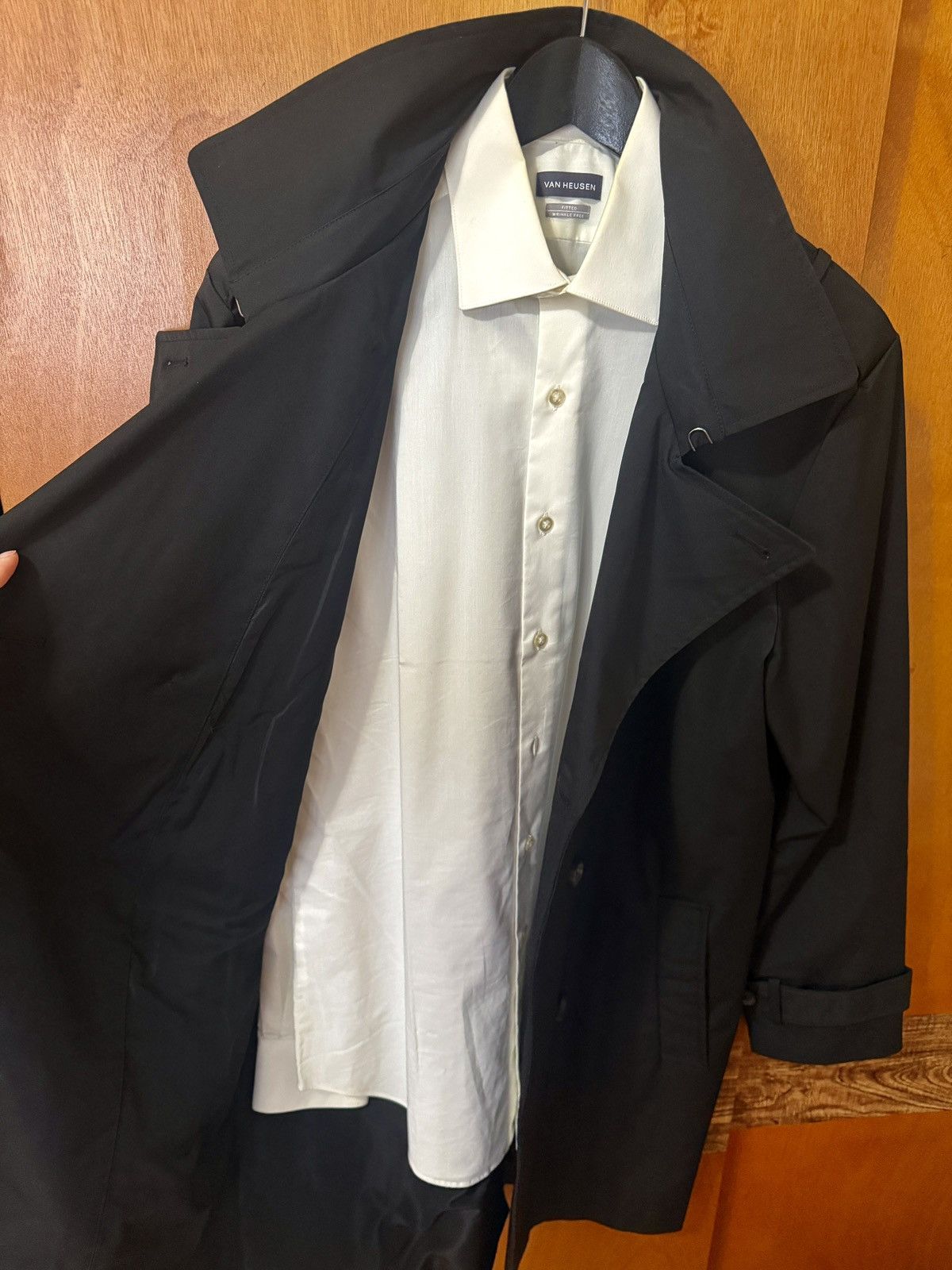 Other Men's Luxury Black Double Breasted Lined Rain Trench Coat Size US M / EU 48-50 / 2 - 5 Thumbnail