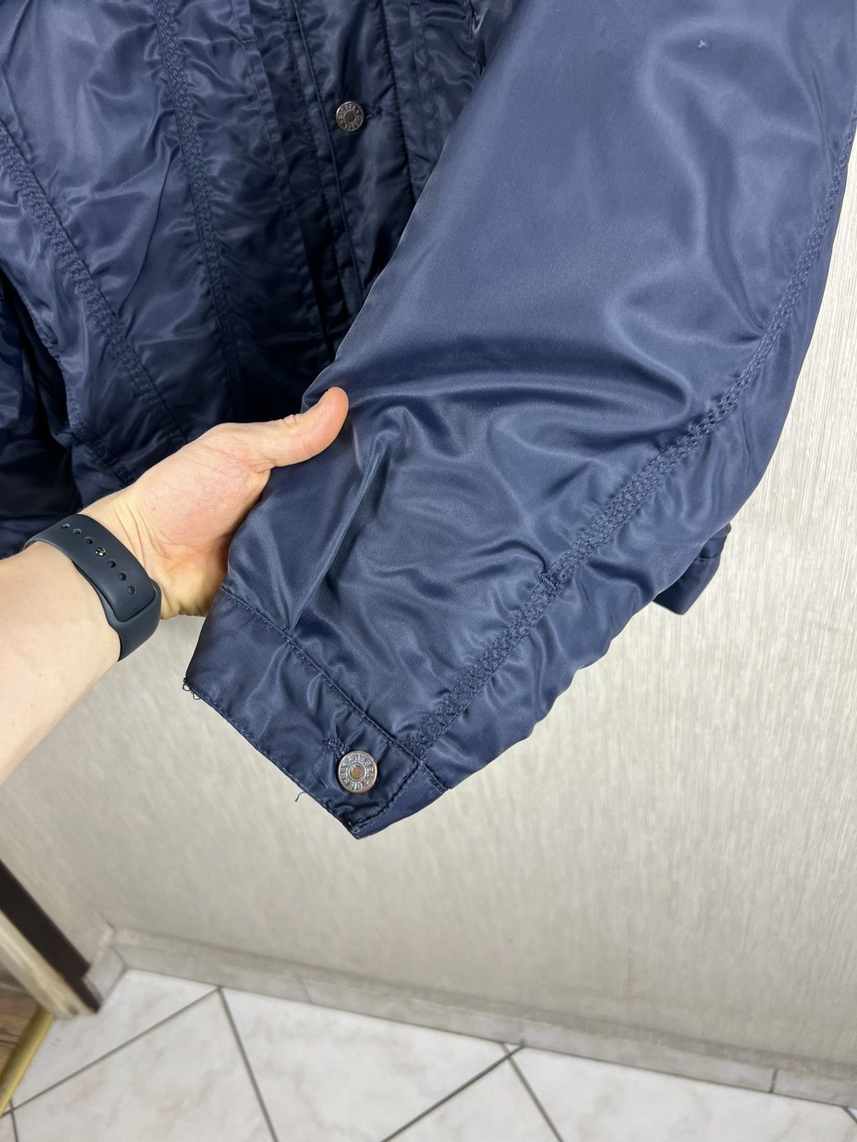 Diesel Vintage 90s Diesel denver navy cropped nylon jacket italy Size US L / EU 52-54 / 3 - 16 Thumbnail