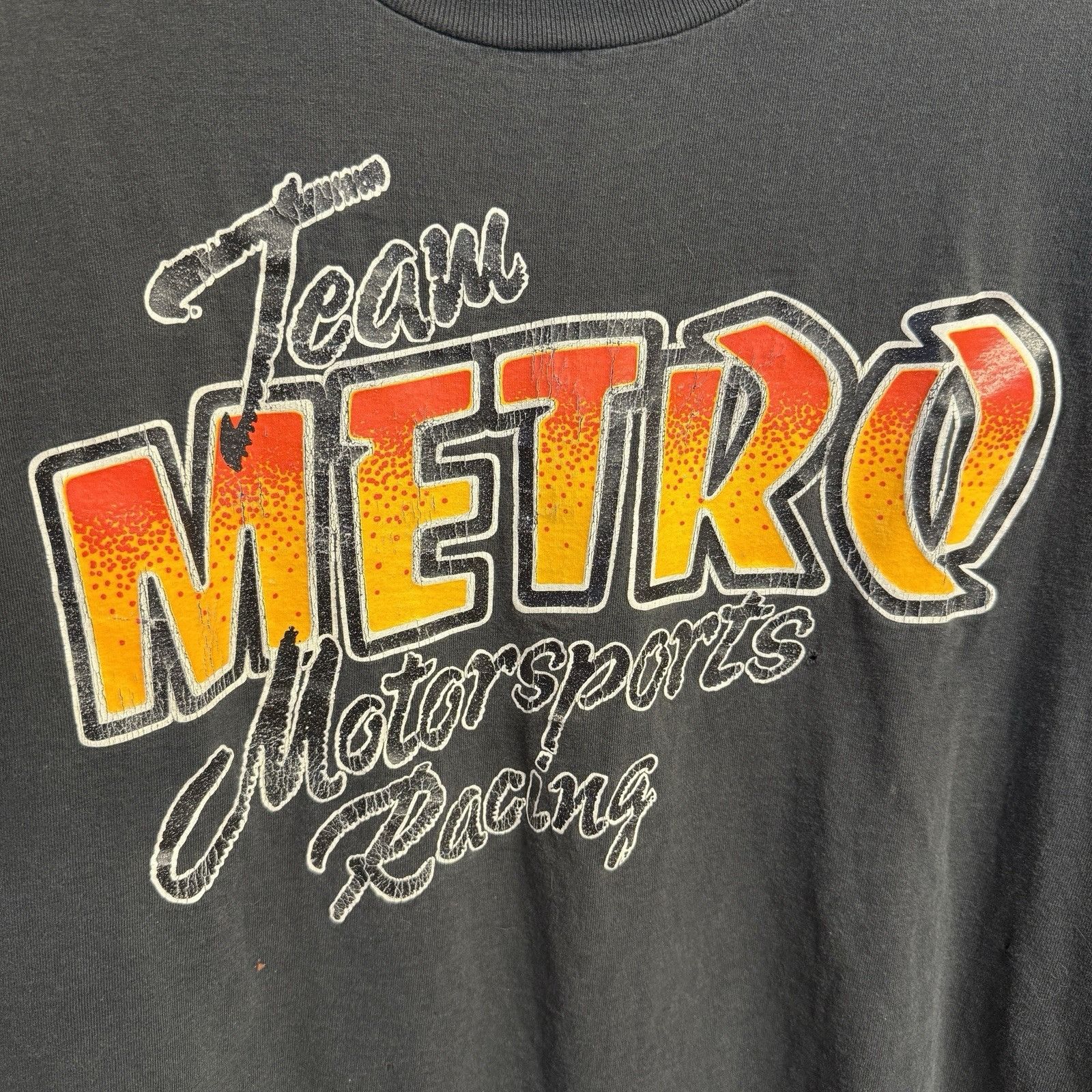 Vintage Vintage Team Metro Motorsports Racing T Shirt Mens XL 23x27 Size US XL / EU 56 / 4 - 5 Thumbnail