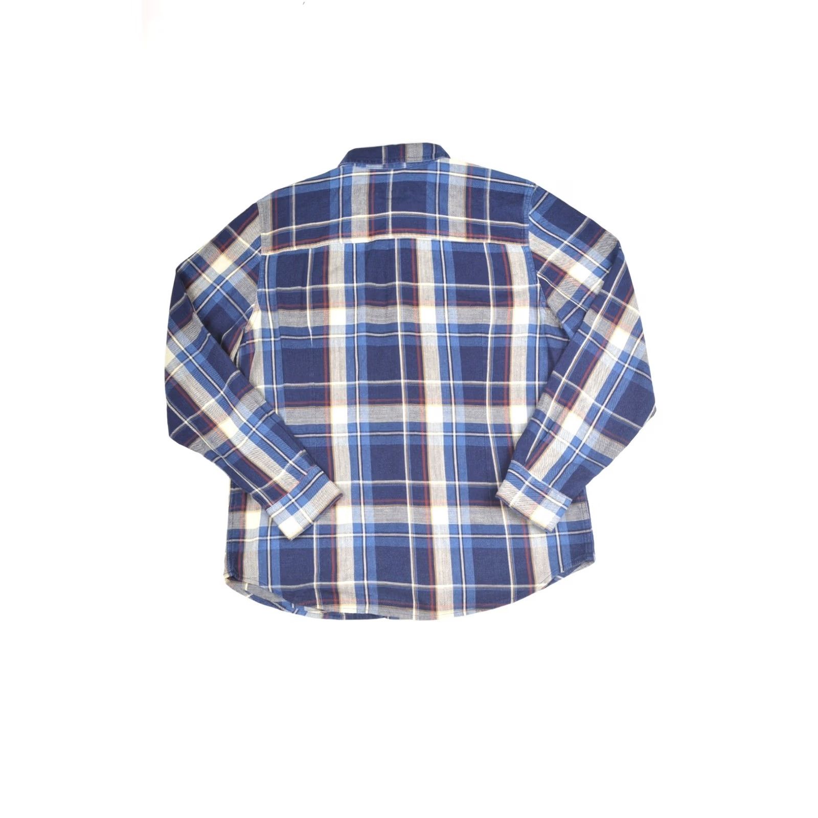 Vintage Fleurs De Bagne Cotton Check Flannel LS Button Shirt 2XL Blue Mens Shirt Size US XXL / EU 58 / 5 - 7 Thumbnail