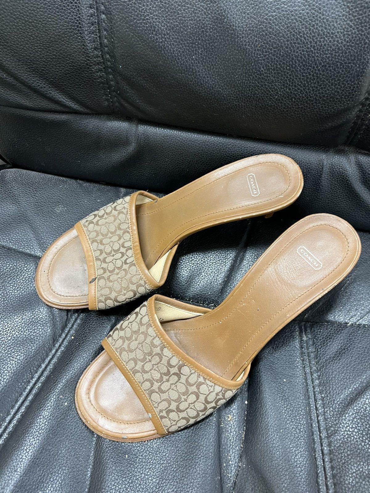 Coach Brown coach slip on heels Size US 9 / IT 39 - 1 Thumbnail