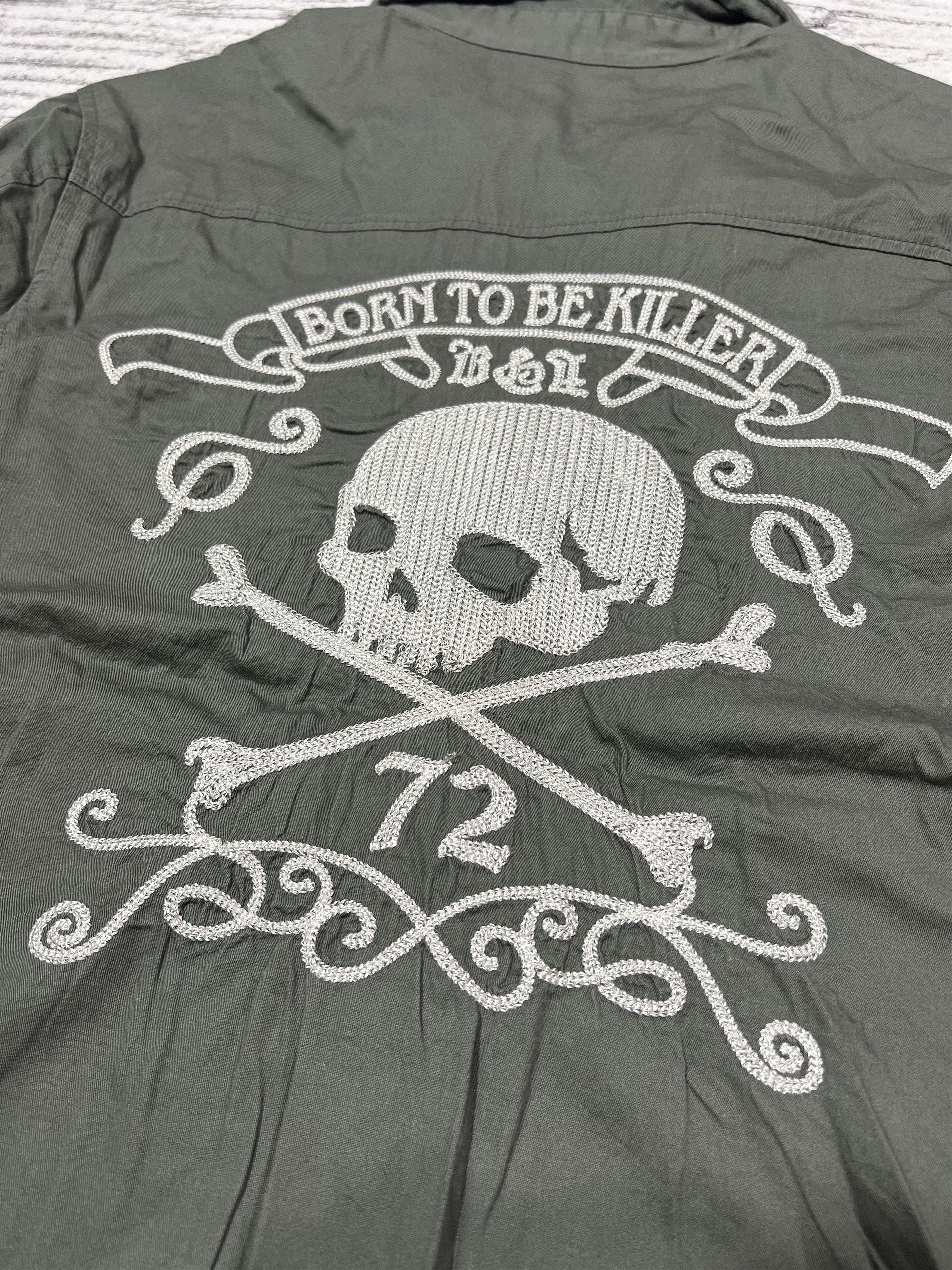 Japanese Brand 2000s Hysteric Skull Poem Embroidery Shirt y2k Lgb Ifsix Size US M / EU 48-50 / 2 - 3 Thumbnail