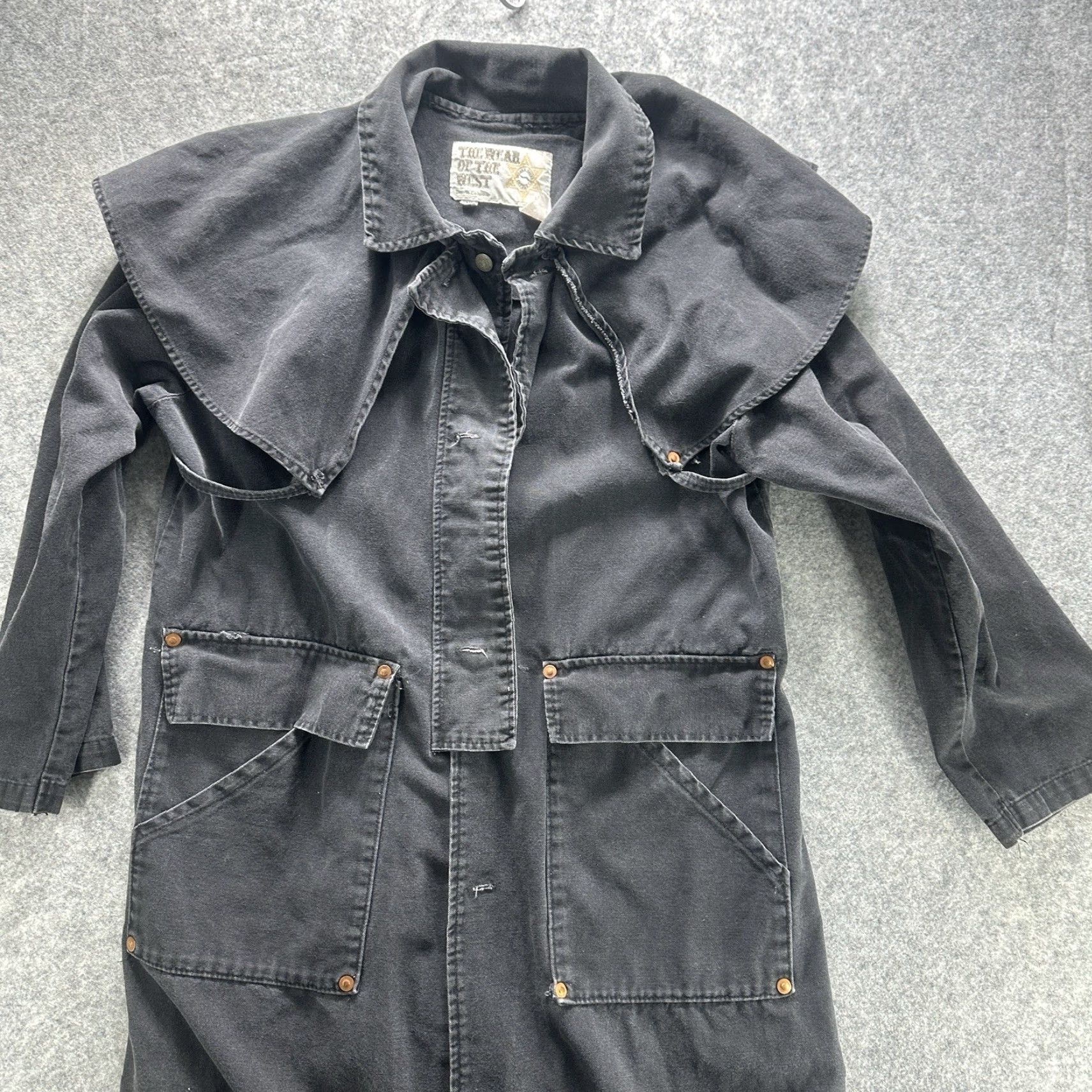 CLOT Vintage The Wear Of The West Cotton Western Duster Trench Coat Mens M Duck Cloth Shirt Size US M / EU 48-50 / 2 - 2 Thumbnail