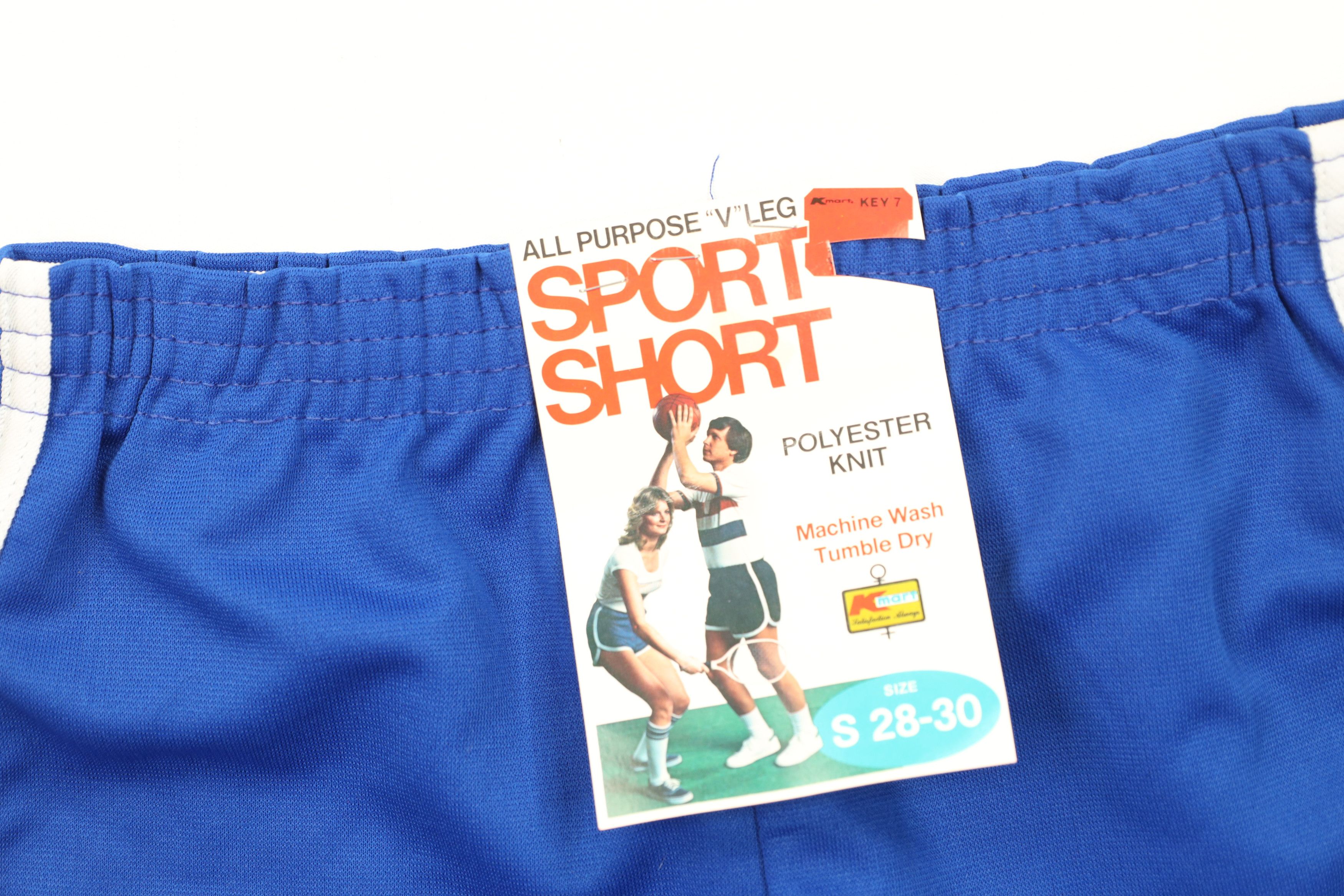Vintage Deadstock Vintage 70s Streetwear Knit Short Shorts Blue USA Size US 30 / EU 46 - 2 Thumbnail