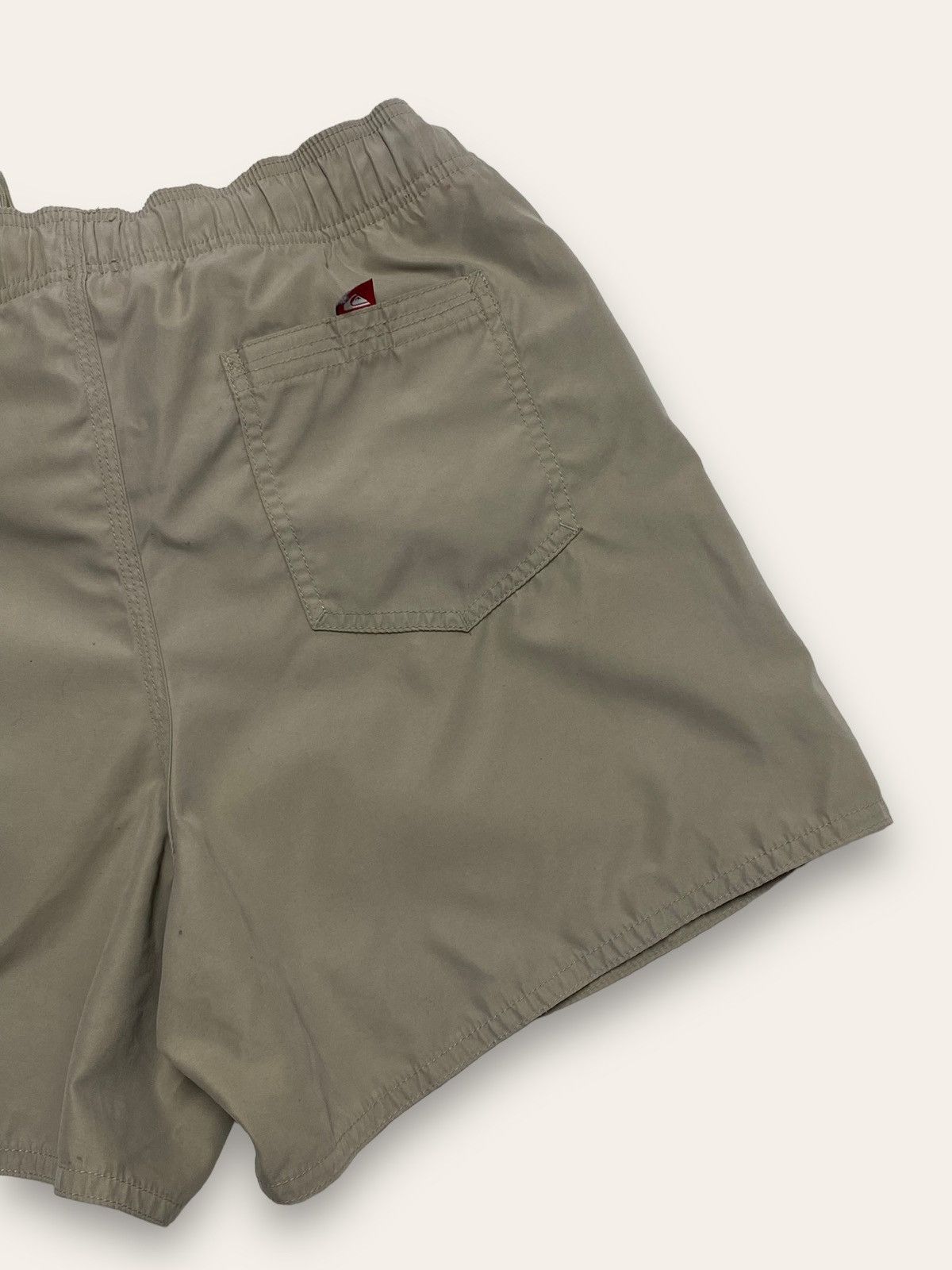 Quiksilver Vintage QUIKSILVER Big Logo Beige Shorts Y2K Size US 33 - 8 Thumbnail