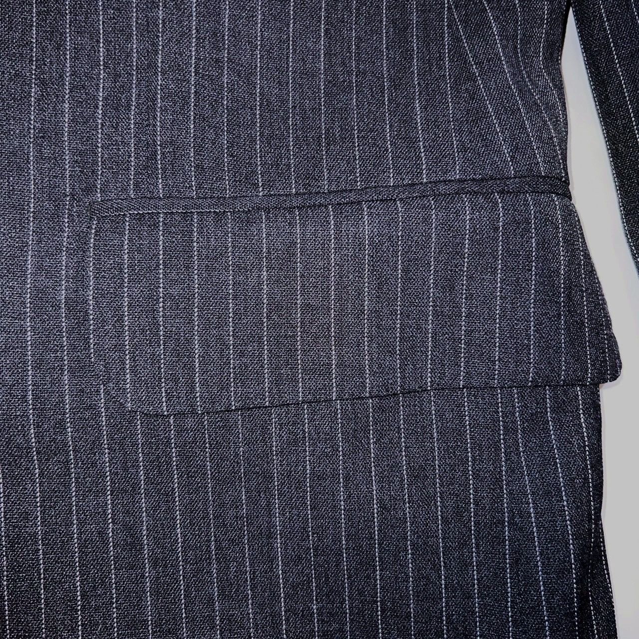 Alfred Dunhill $2700 DUNHIL wool pinstripe jacket gray/white Size 42R - 9 Thumbnail