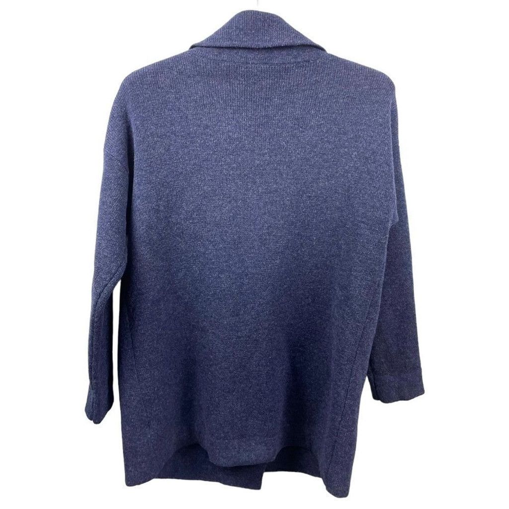 Free People Free People Heather Blue 100% Wool Coatigan Size XS Size XS / US 0-2 / IT 36-38 - 3 Thumbnail