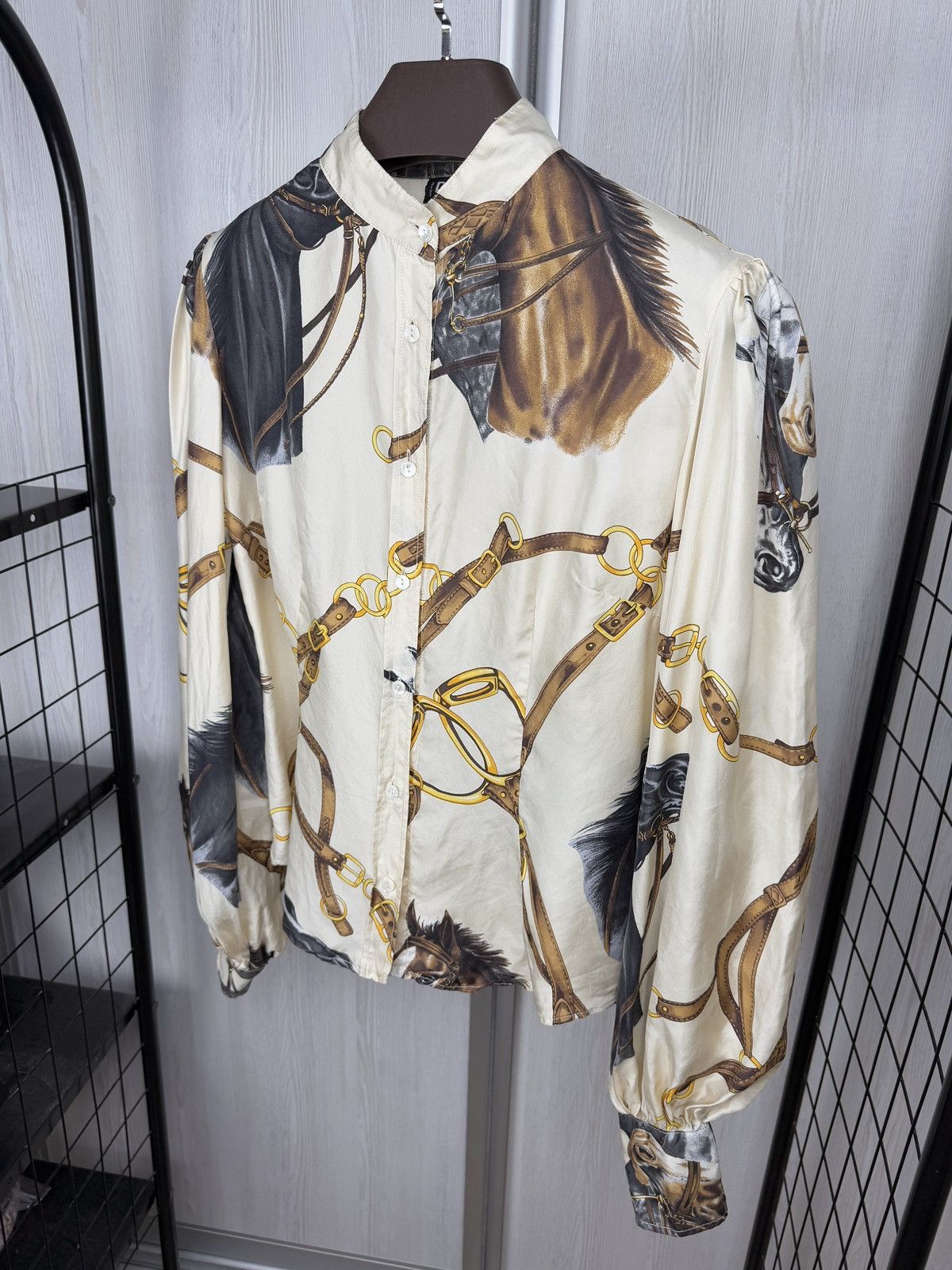 Dolce & Gabbana Dolce & Gabbana vintage silk horse equestrian western shirt Size L / US 10 / IT 46 - 6 Thumbnail