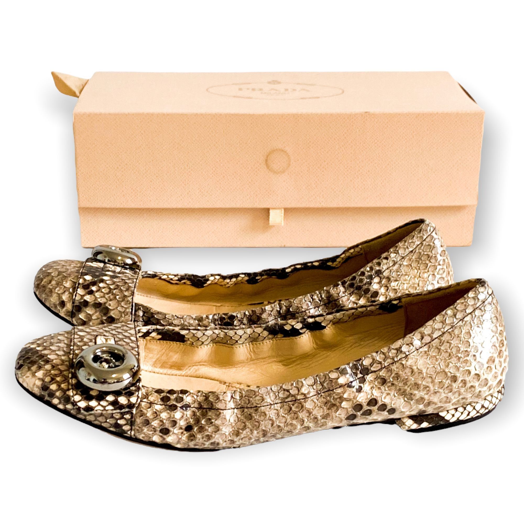Prada Prada snake skin ballet flats, size 39 EU Size US 9 / IT 39 - 3 Thumbnail