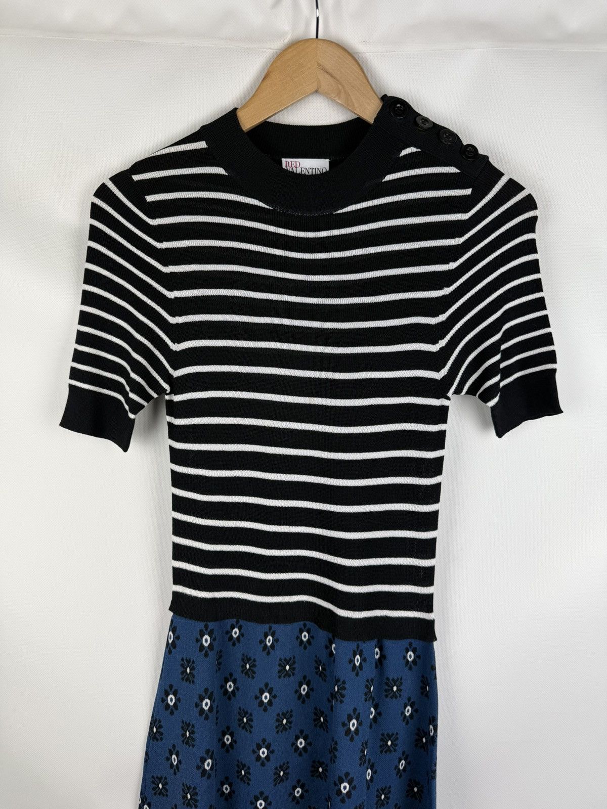 RED Valentino × Valentino Red Valentino Ladies Patterned Short Sleeve Viscose Dress Size L / US 10 / IT 46 - 2 Thumbnail