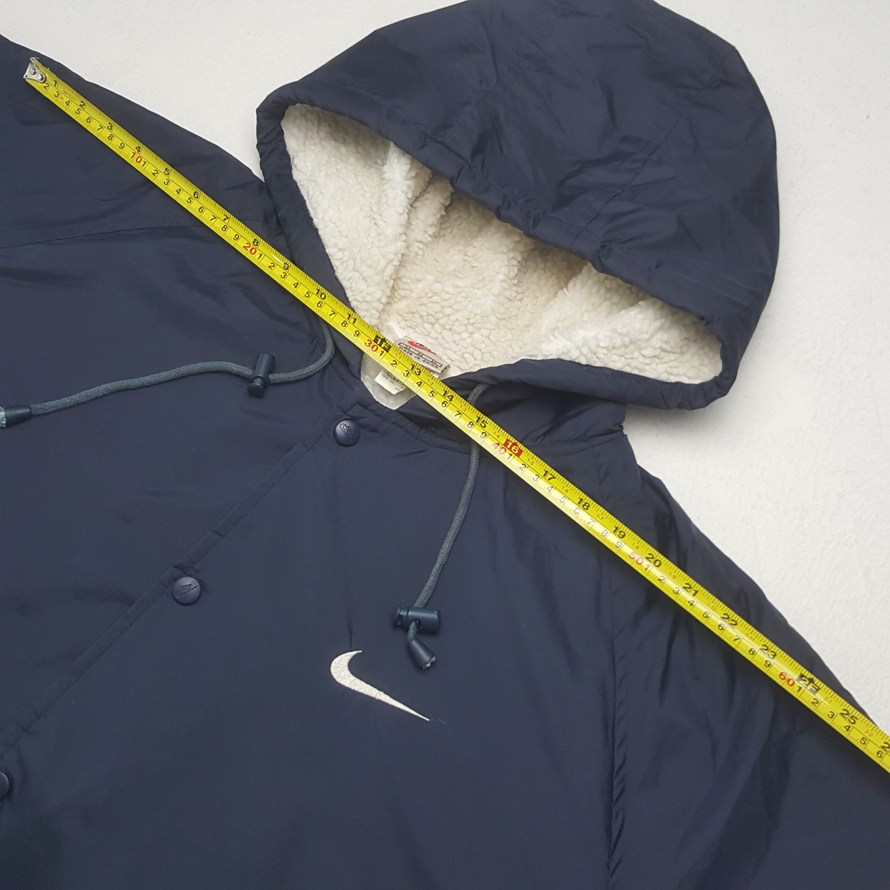 Nike Vintage Nike Swoosh Sherpa Inside Long Jacket Hoodie Size US XL / EU 56 / 4 - 6 Thumbnail