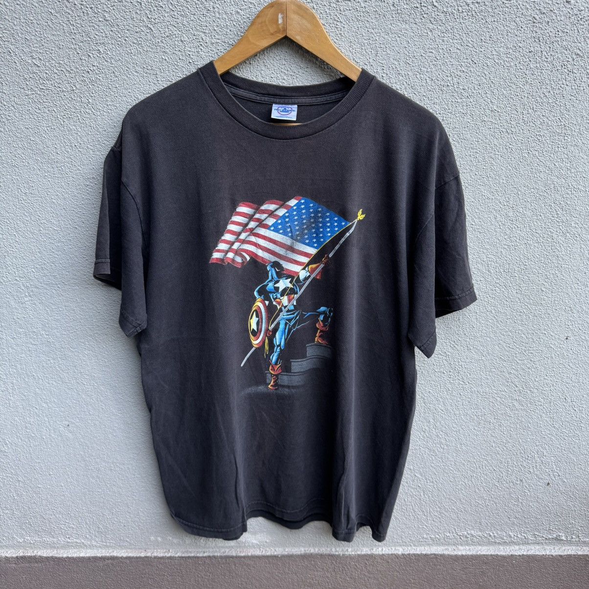 Cartoon Network Vintage CAPTAIN AMERICA marvel tee movie cartoons Size US L / EU 52-54 / 3 - 1 Thumbnail