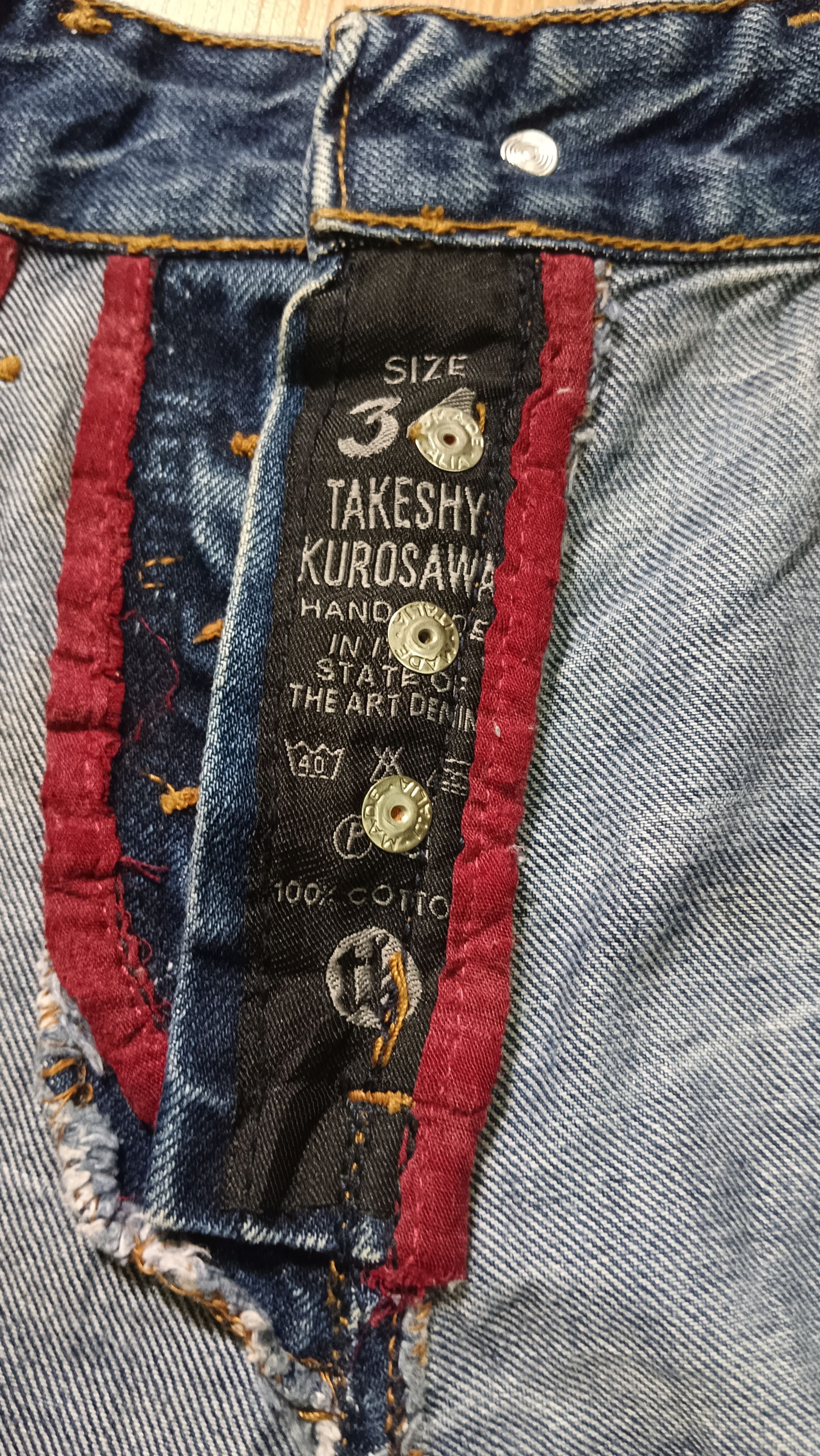 Takeshy Kurosawa Takeshy Kurosawa The Art Denim Size US 35 - 11 Thumbnail