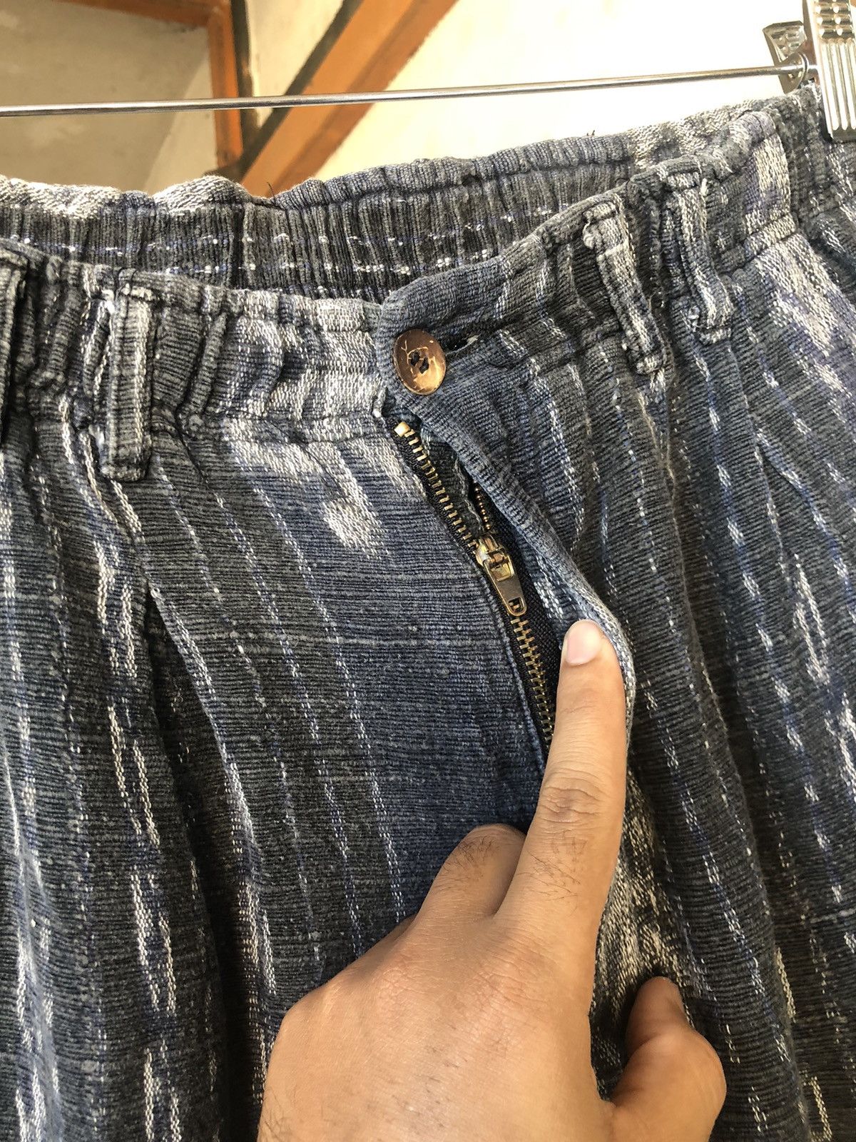 Vintage Vintage Milieu Au Pli Knit Gaudy Pants Like Kapital Size US 32 / EU 48 - 6 Thumbnail