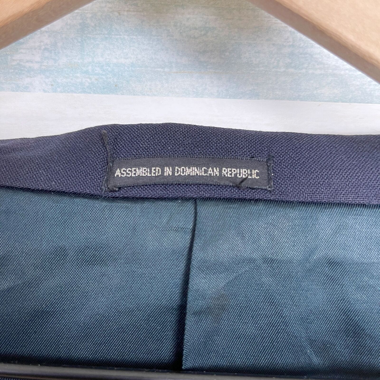 Jos. A. Bank Jos A Bank Kent Hopsack Blazer Navy Blue Gold Mens 46 Size 46L - 10 Thumbnail