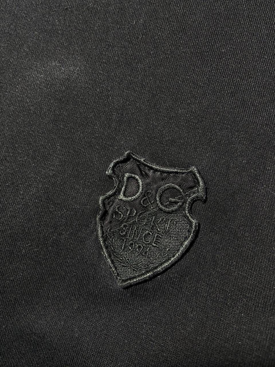 Dolce & Gabbana Dolce & Gabbana Black Cotton T-shirt Embroidered Logo Size US M / EU 48-50 / 2 - 4 Thumbnail