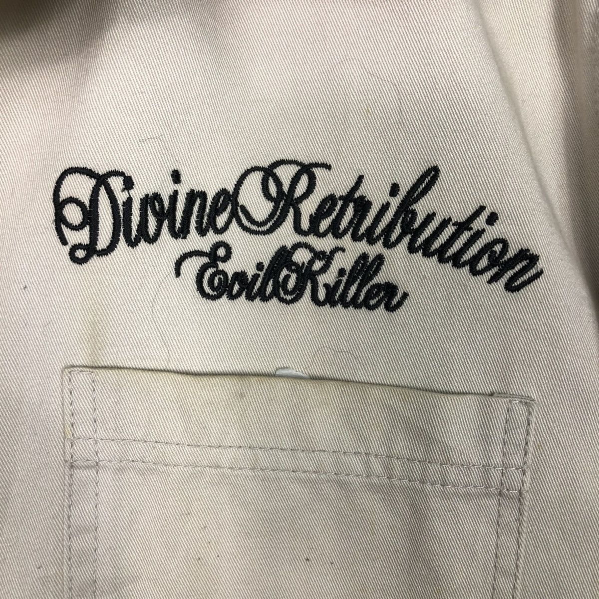Hysteric Glamour 🔥VINTAGE WORK SHIRT BOWLING BUTTON UPS DIVINE RETRIBUTION Size US XL / EU 56 / 4 - 18 Thumbnail