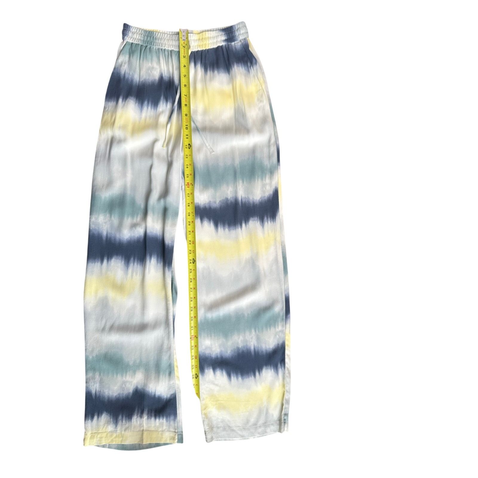 Zara Zara Gradient Silk Drawstring Multicolor Pant - Size S Size 26" / US 2 / IT 38 - 5 Thumbnail