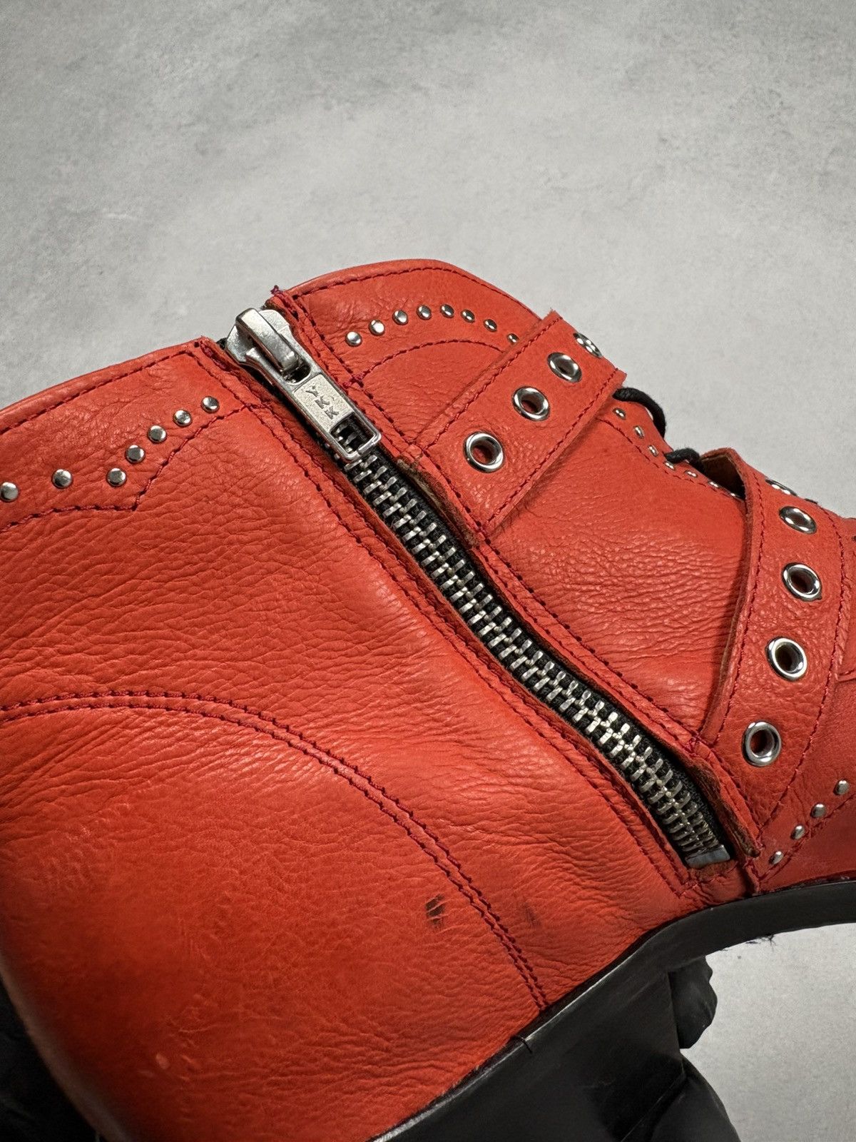 Other Air & Grace London Red Western Buckle Leather Boots 43 West Size US 10 / EU 43 - 18 Thumbnail