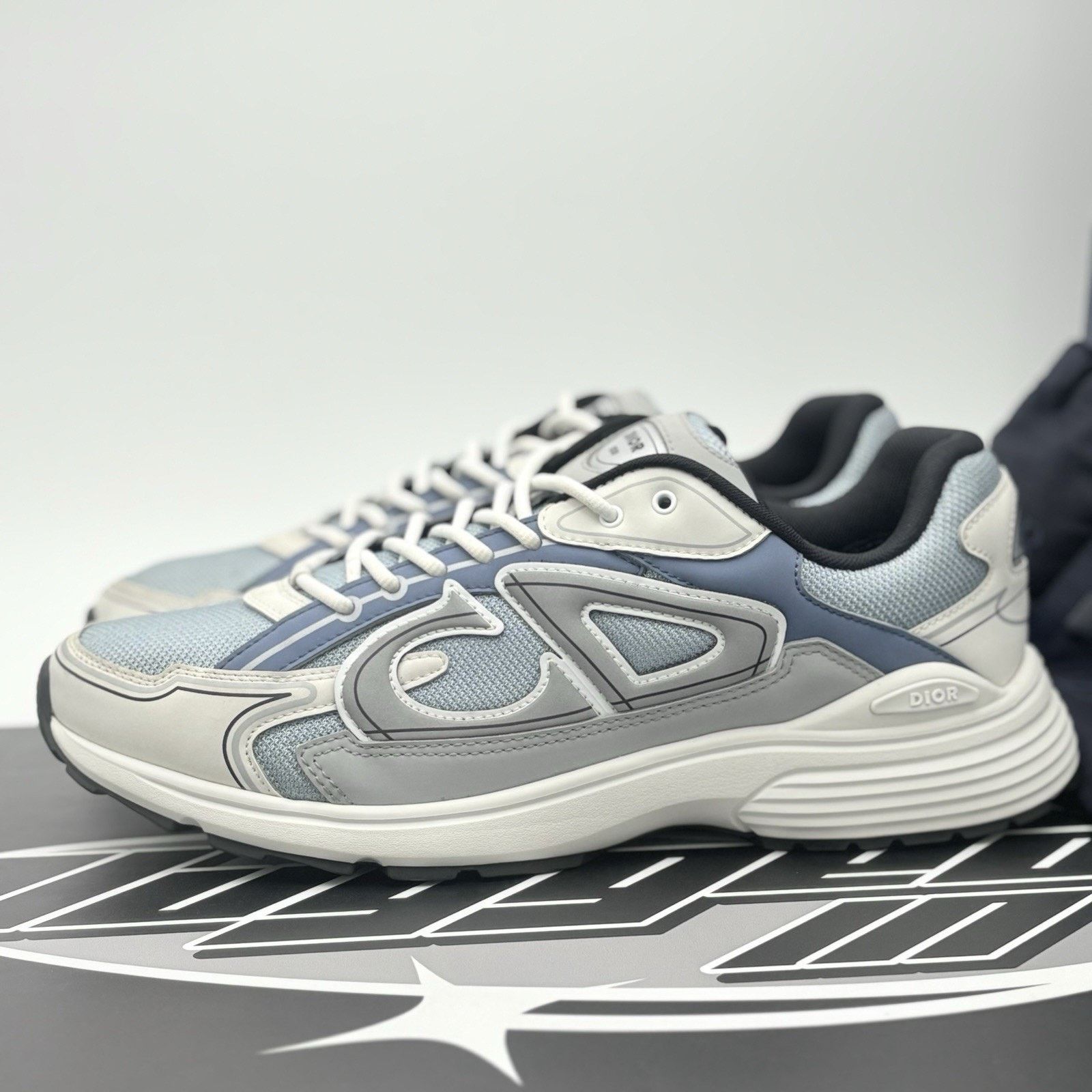 Dior Dior B30 Reflective Sneaker ' Blue Grey White '| SUPER CLEAN Size US 13 / EU 46 - 1 Thumbnail